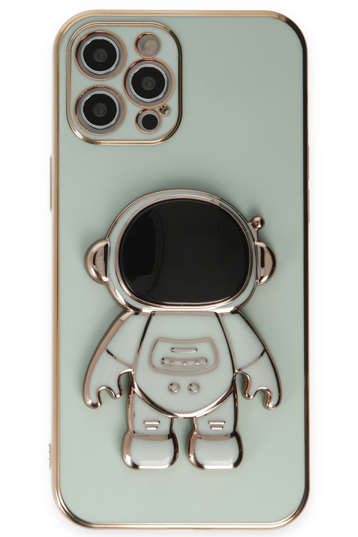 Newface iPhone 12 Pro Max Kılıf Platin Kamera Koruma Silikon - Pembe