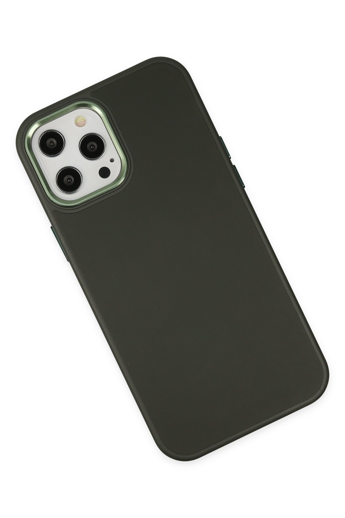 Newface iPhone 12 Pro Max Kılıf Jack Magneticsafe Lens Silikon - Yeşil