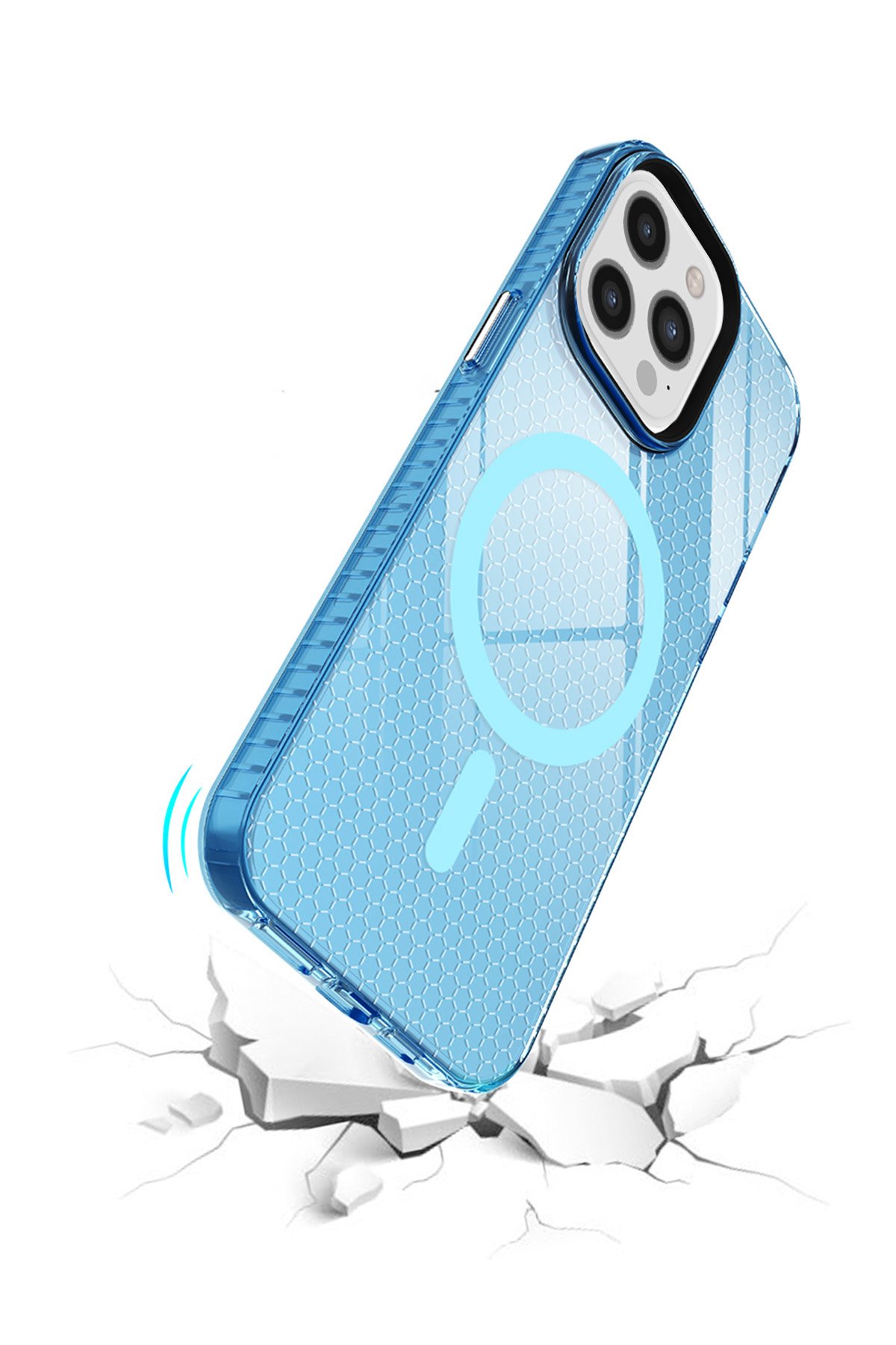 Newface iPhone 12 Pro Max Kılıf Jack Magneticsafe Lens Silikon - Rose Gold