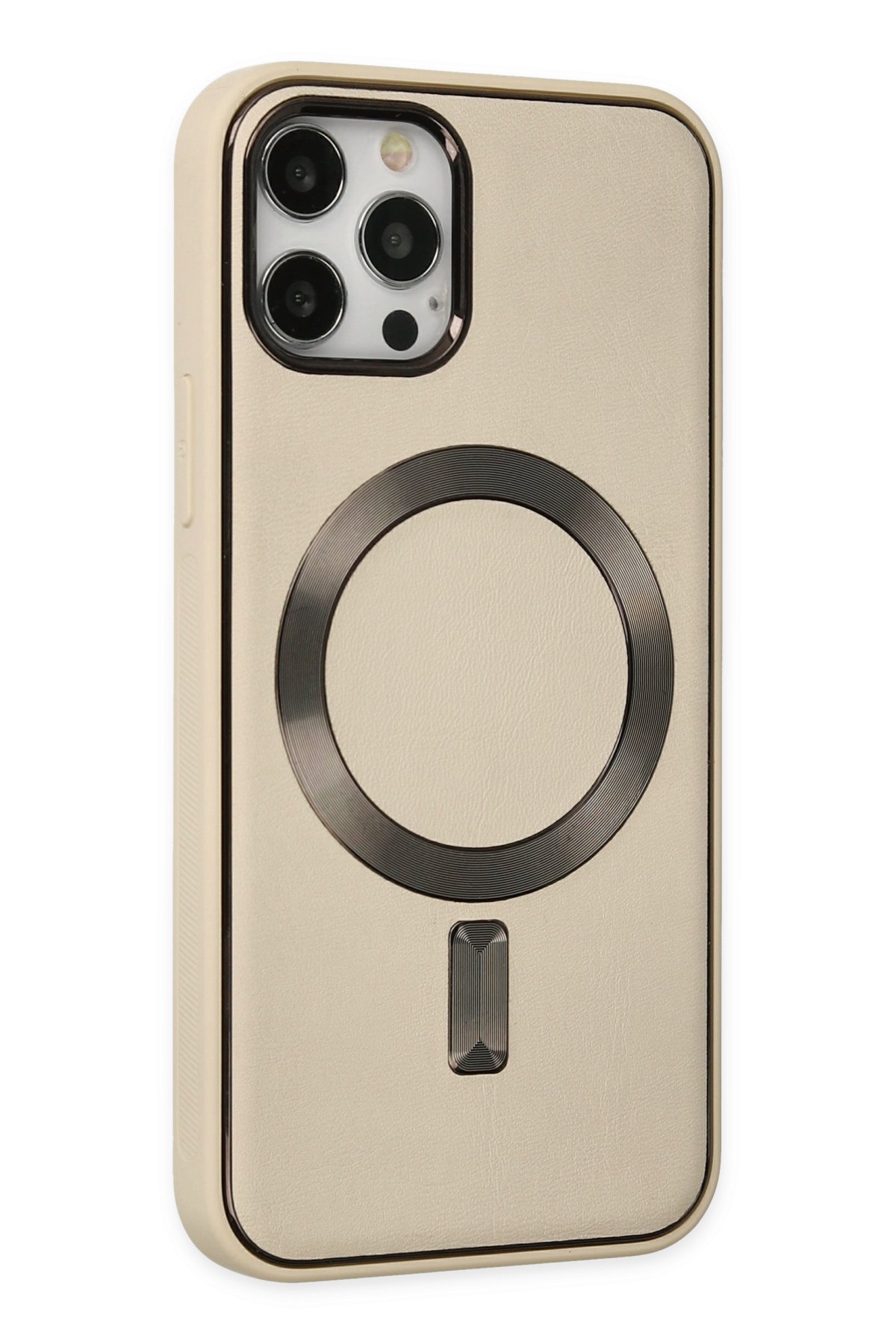 Newface iPhone 12 Pro Max Kılıf Coco Deri Magneticsafe Silikon - Bordo