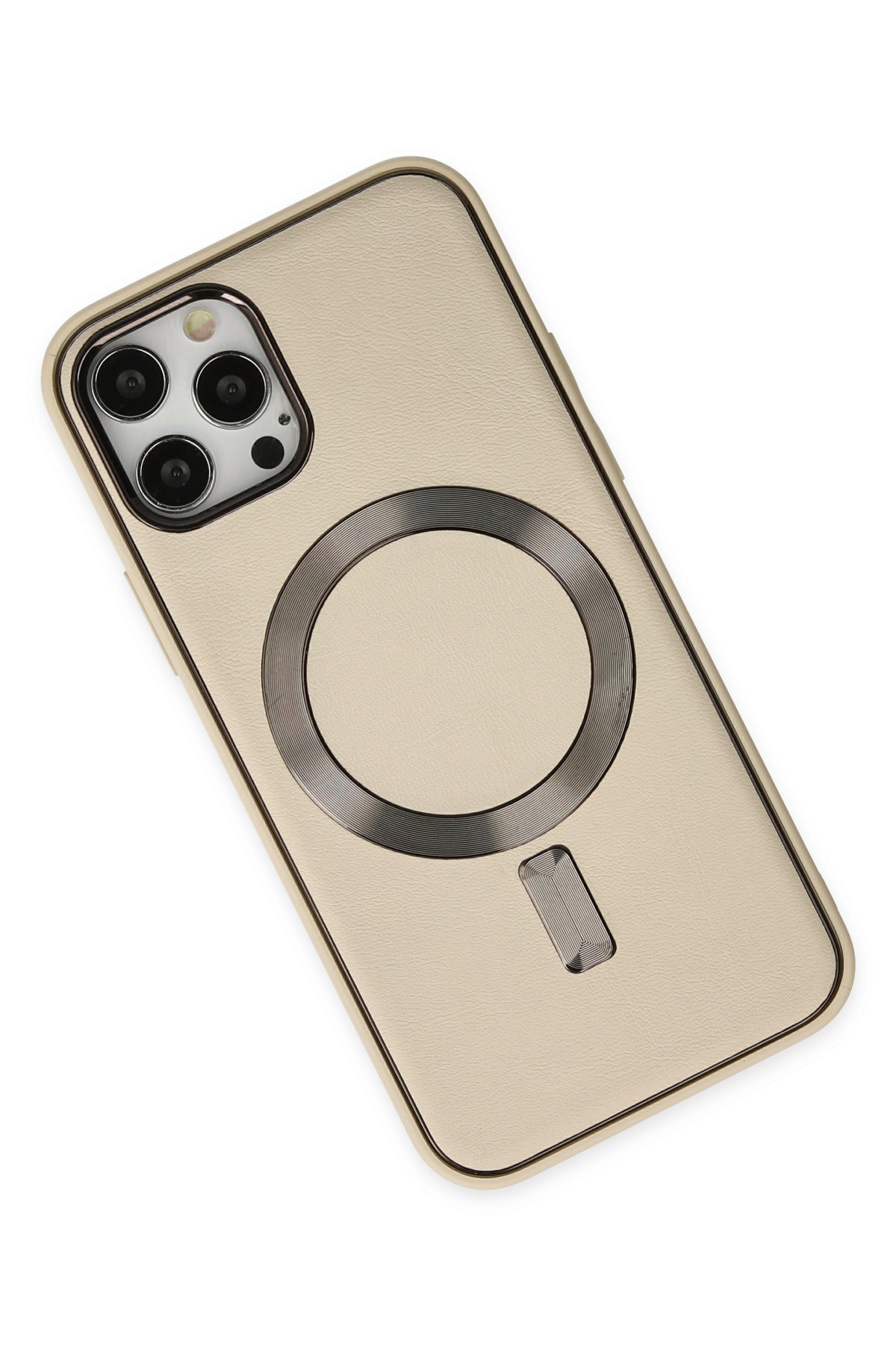 Newface iPhone 12 Pro Max Kılıf Coco Deri Magneticsafe Silikon - Bordo