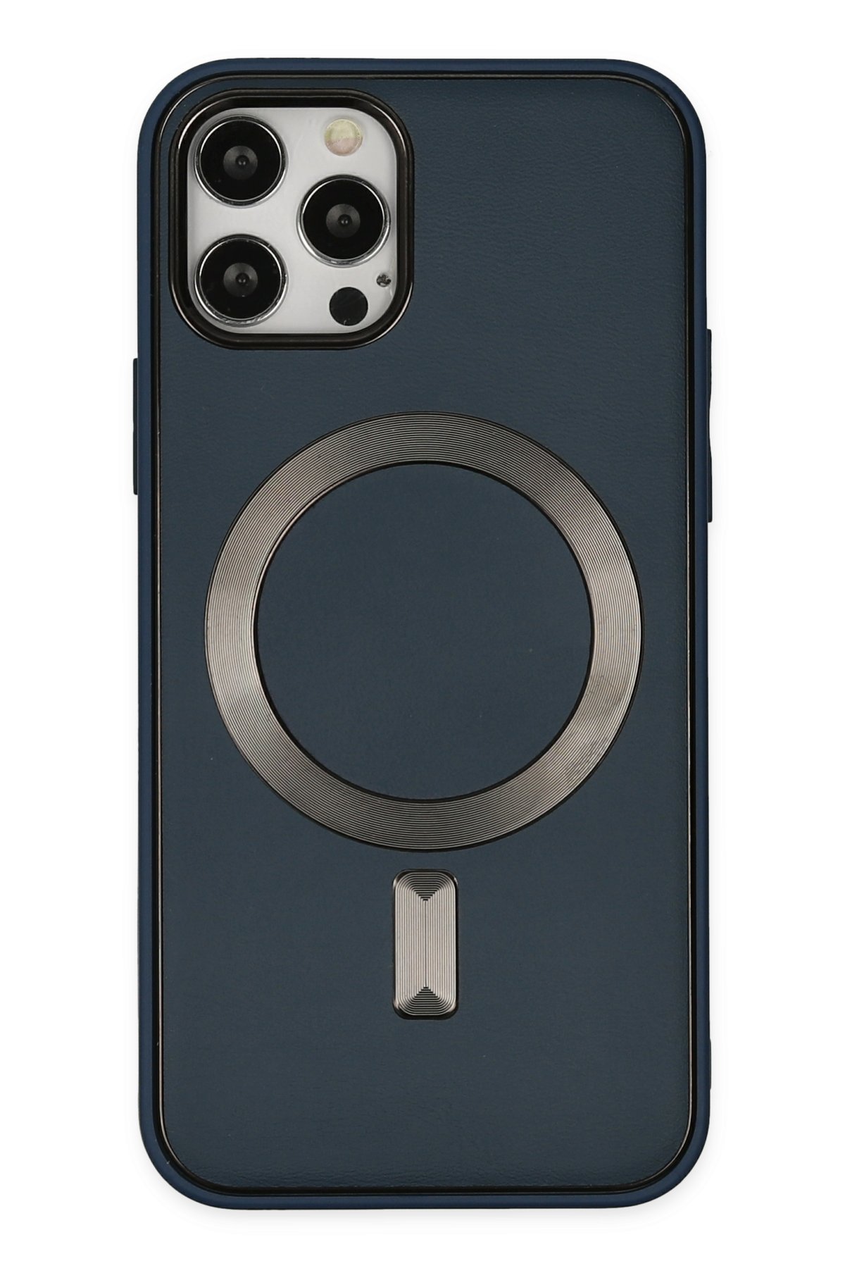 Newface iPhone 12 Pro Max Kılıf Gros Yüzüklü Silikon - Gümüş