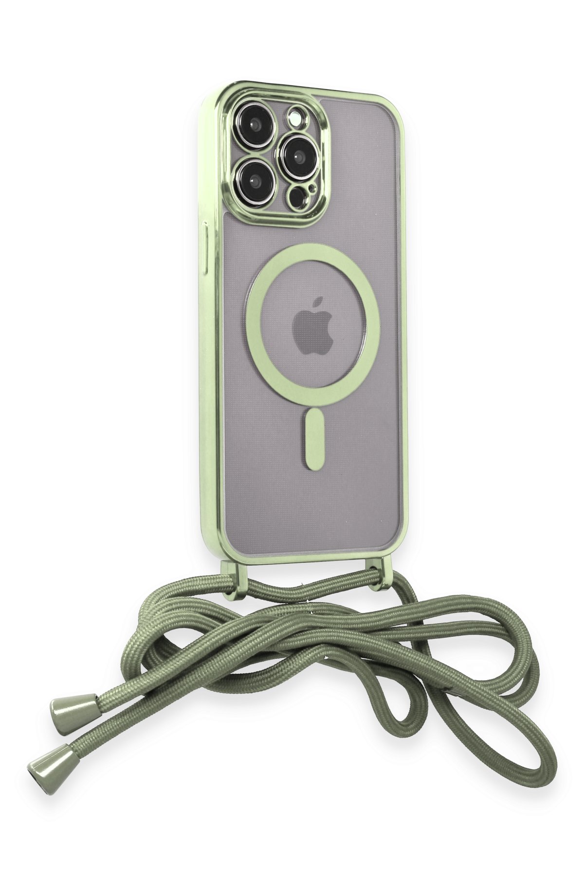 Newface iPhone 12 Pro Max Kılıf Sofya Yüzüklü Silikon Kapak - Rose