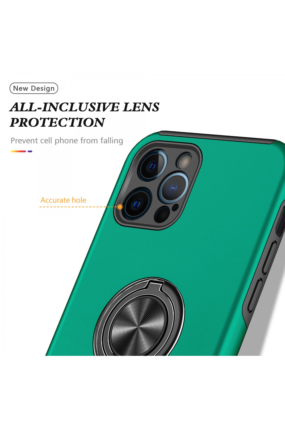 Newface iPhone 12 Pro Max Kılıf Divo Lazer Askılı Magsafe Kapak - Koyu Yeşil