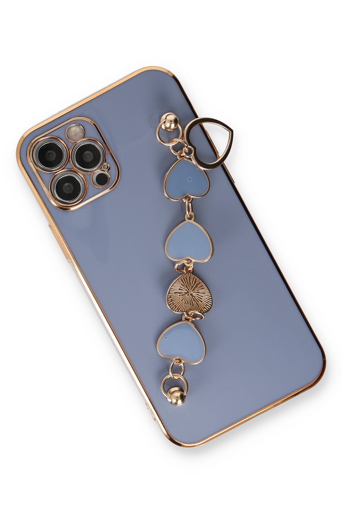 Newface iPhone 12 Pro Max Kılıf Glass Kapak - Sky Blue