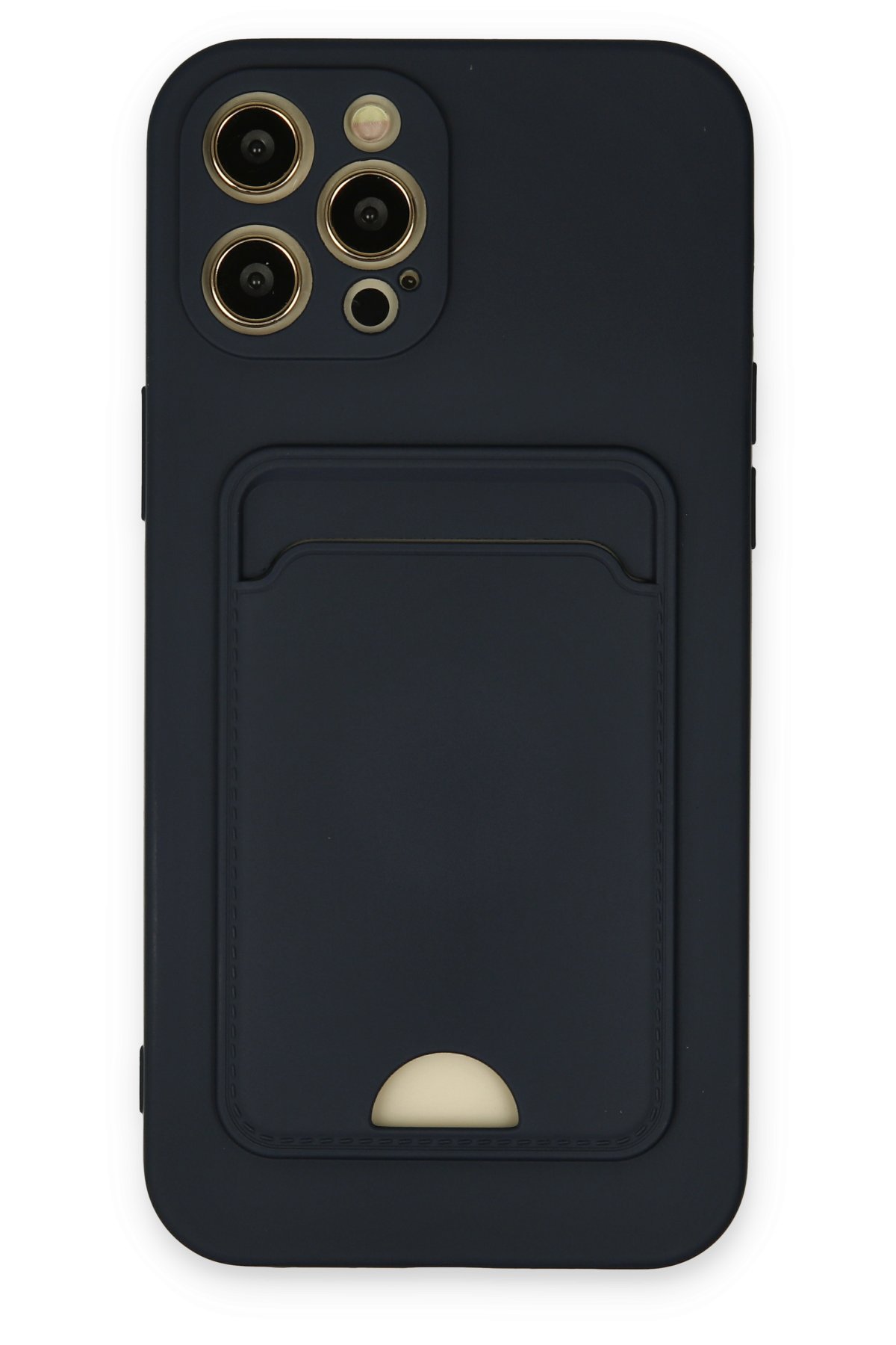 Newface iPhone 12 Pro Max Kılıf Karbon PP Silikon - Siyah