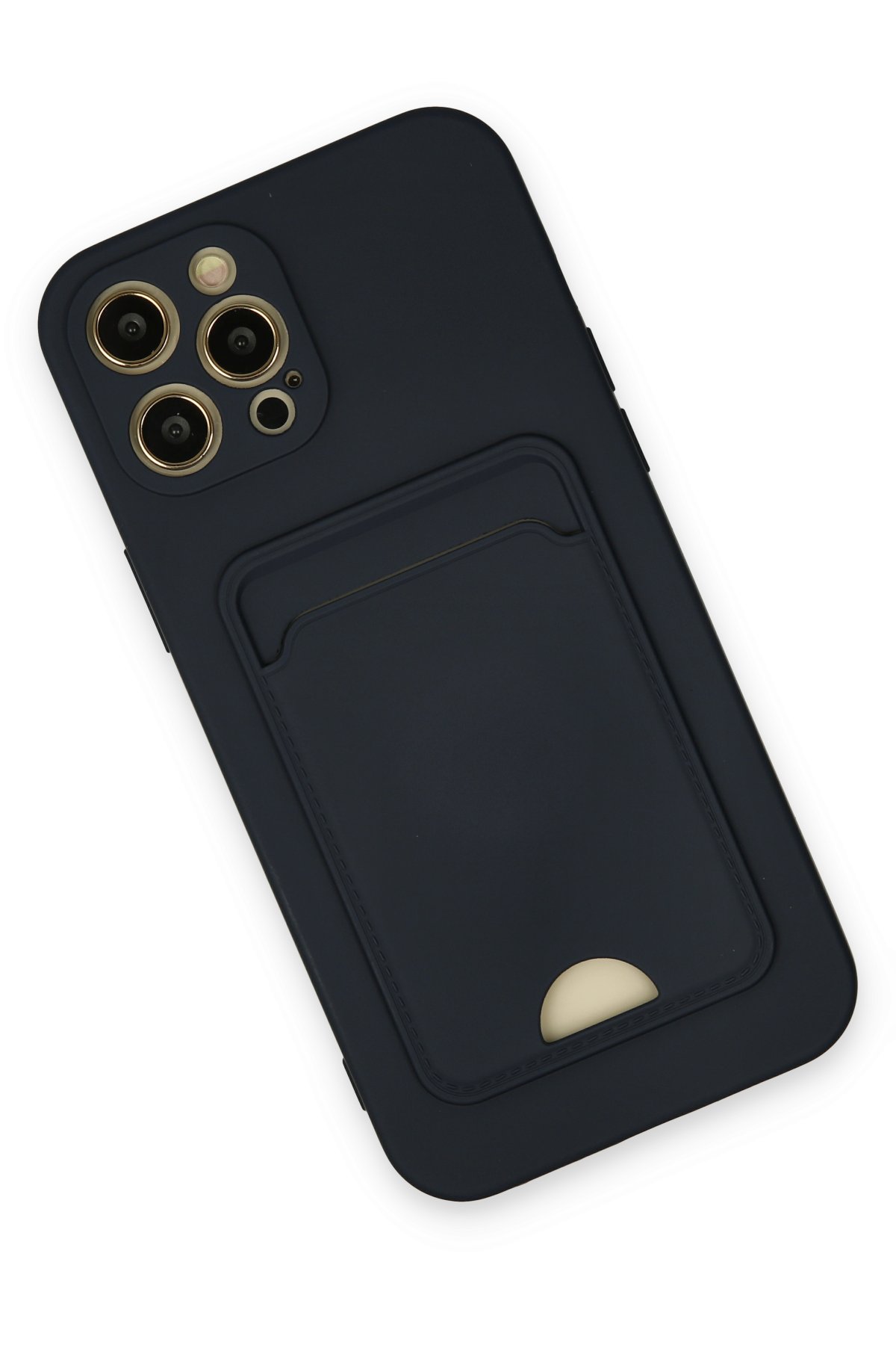 Newface iPhone 12 Pro Max Kılıf Karbon PP Silikon - Siyah
