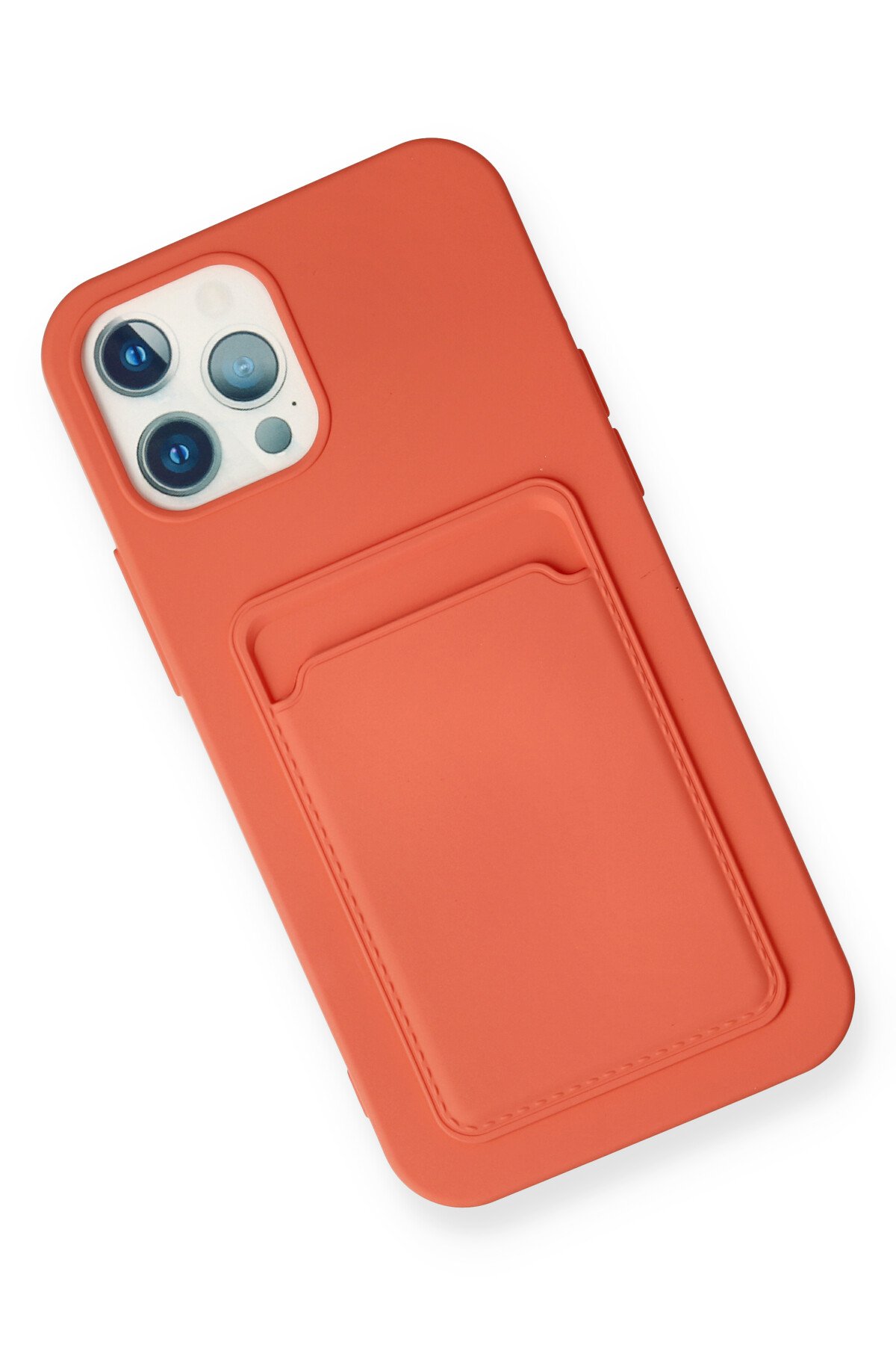 Newface iPhone 12 Pro Max Kılıf Viktor Yüzüklü Silikon - Kırmızı