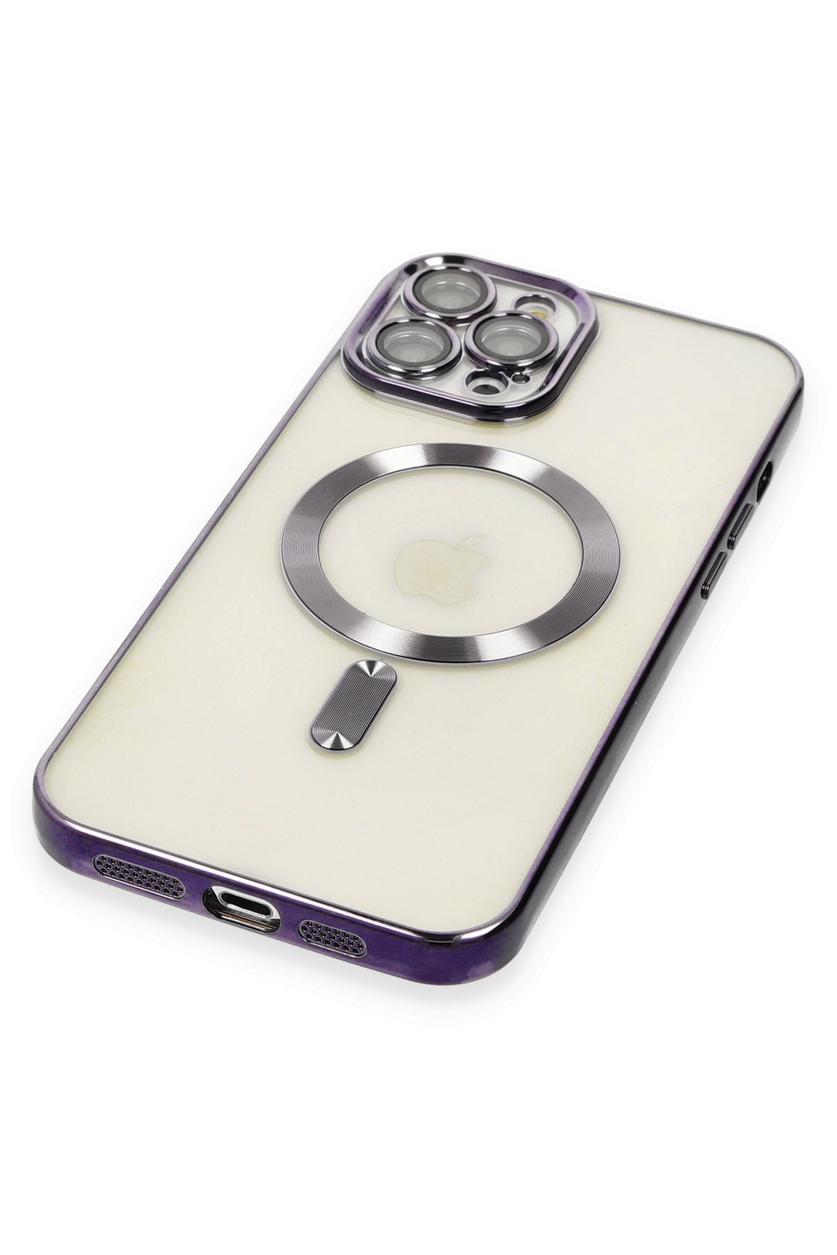 Newface iPhone 12 Pro Max Kılıf Sofya Yüzüklü Silikon Kapak - Yeşil