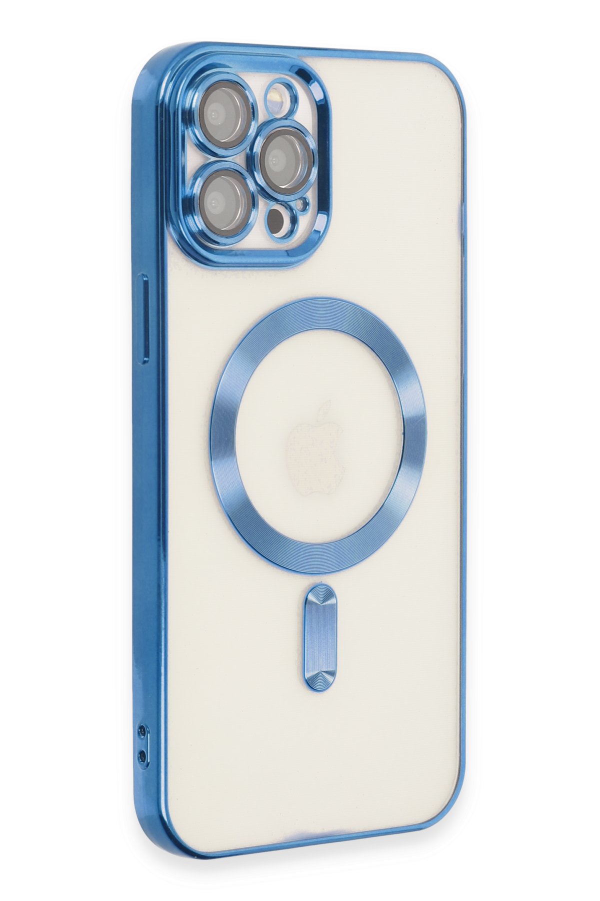 Newface iPhone 12 Pro Max Kılıf Magneticsafe Lazer Silikon - Mor