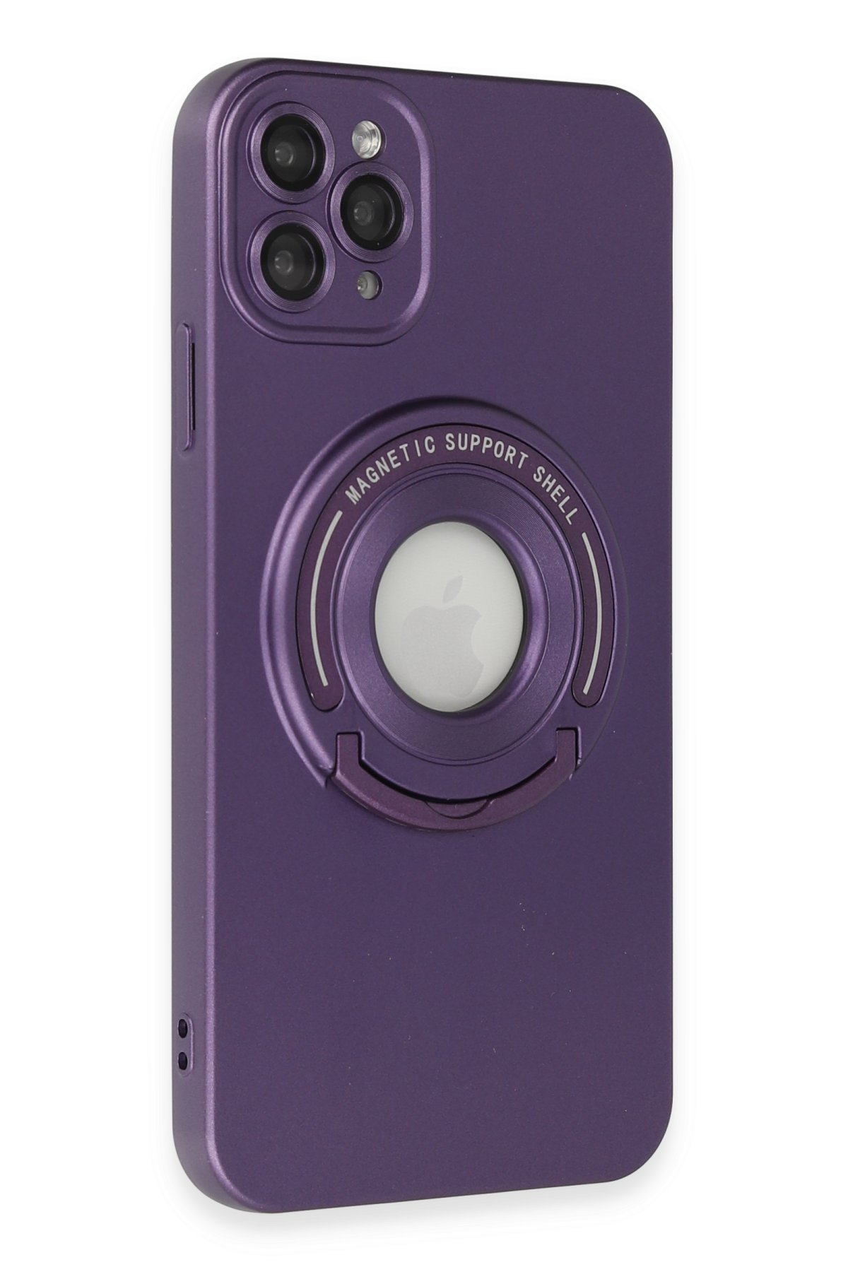 Newface iPhone 12 Pro Max Kılıf Viktor Yüzüklü Silikon - Mor