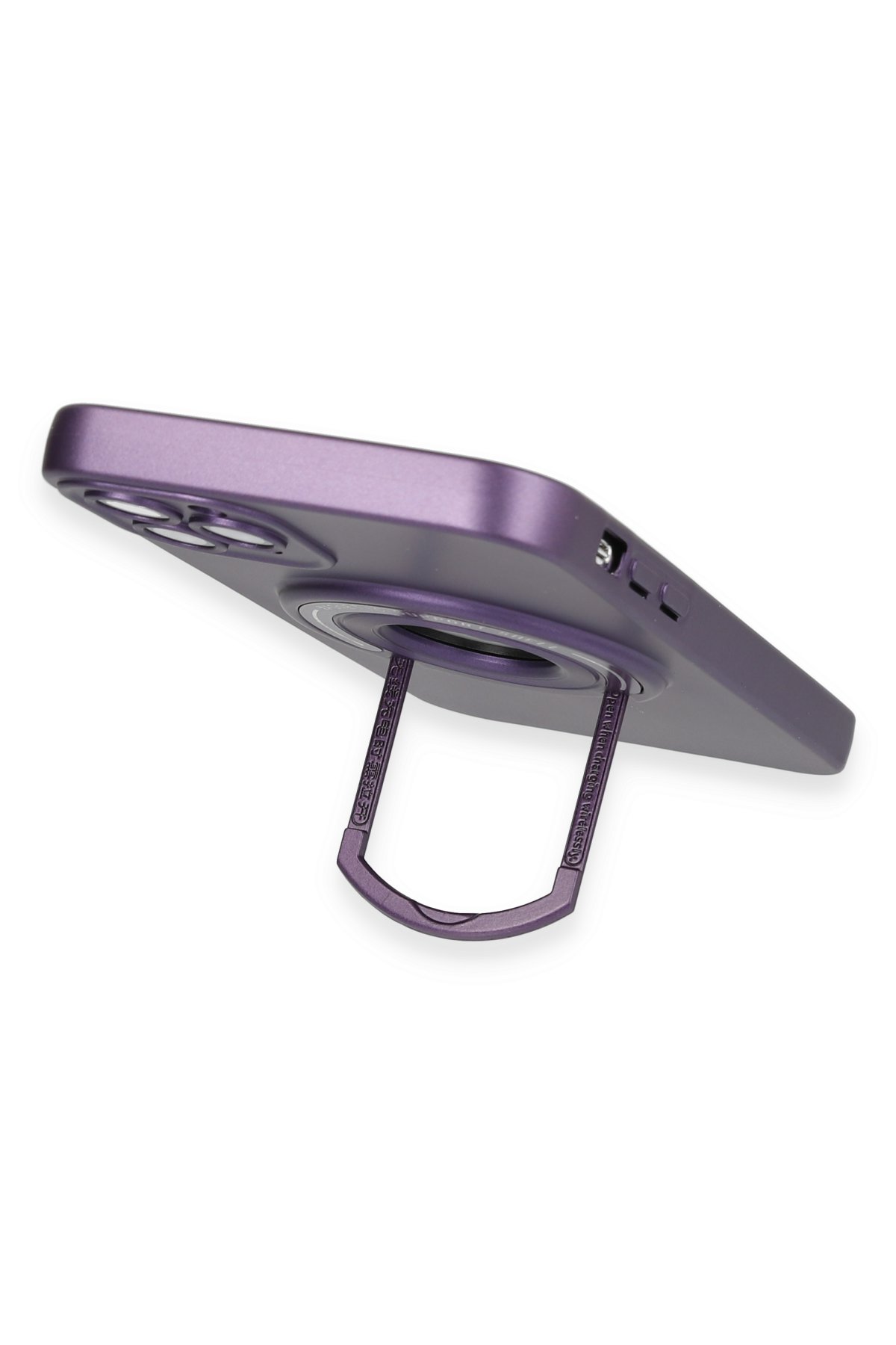 Newface iPhone 12 Pro Max Kılıf Viktor Yüzüklü Silikon - Mor