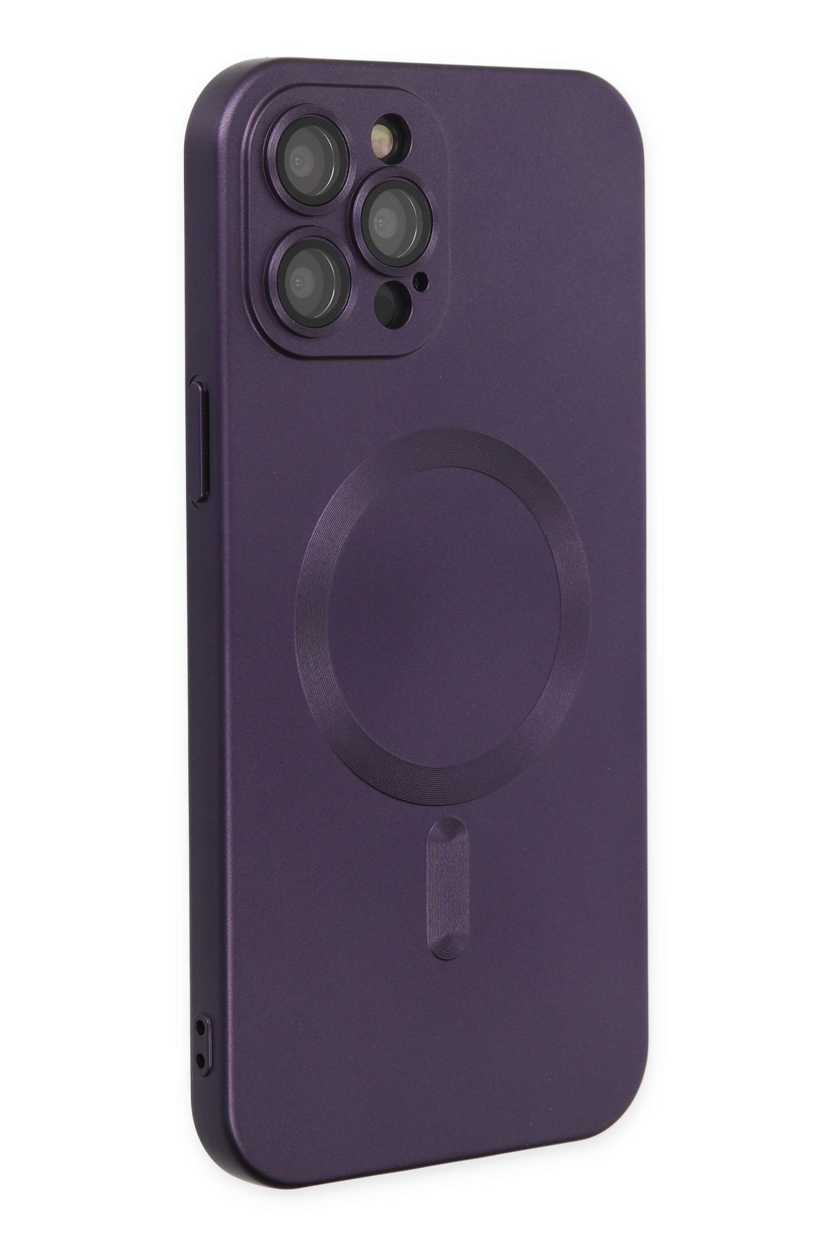Newface iPhone 12 Pro Max Kılıf Lansman Glass Kapak - Mavi
