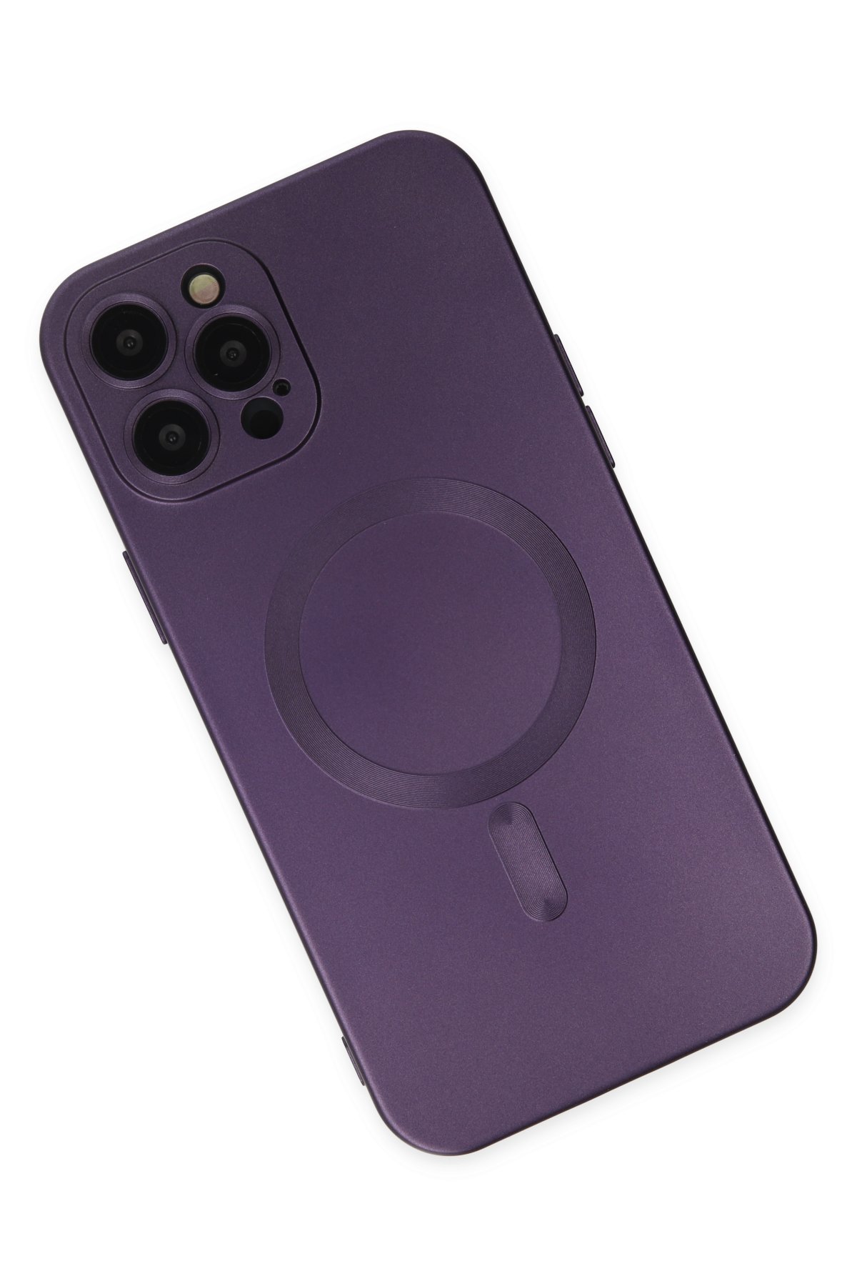 Newface iPhone 12 Pro Max Kılıf Lansman Glass Kapak - Mavi