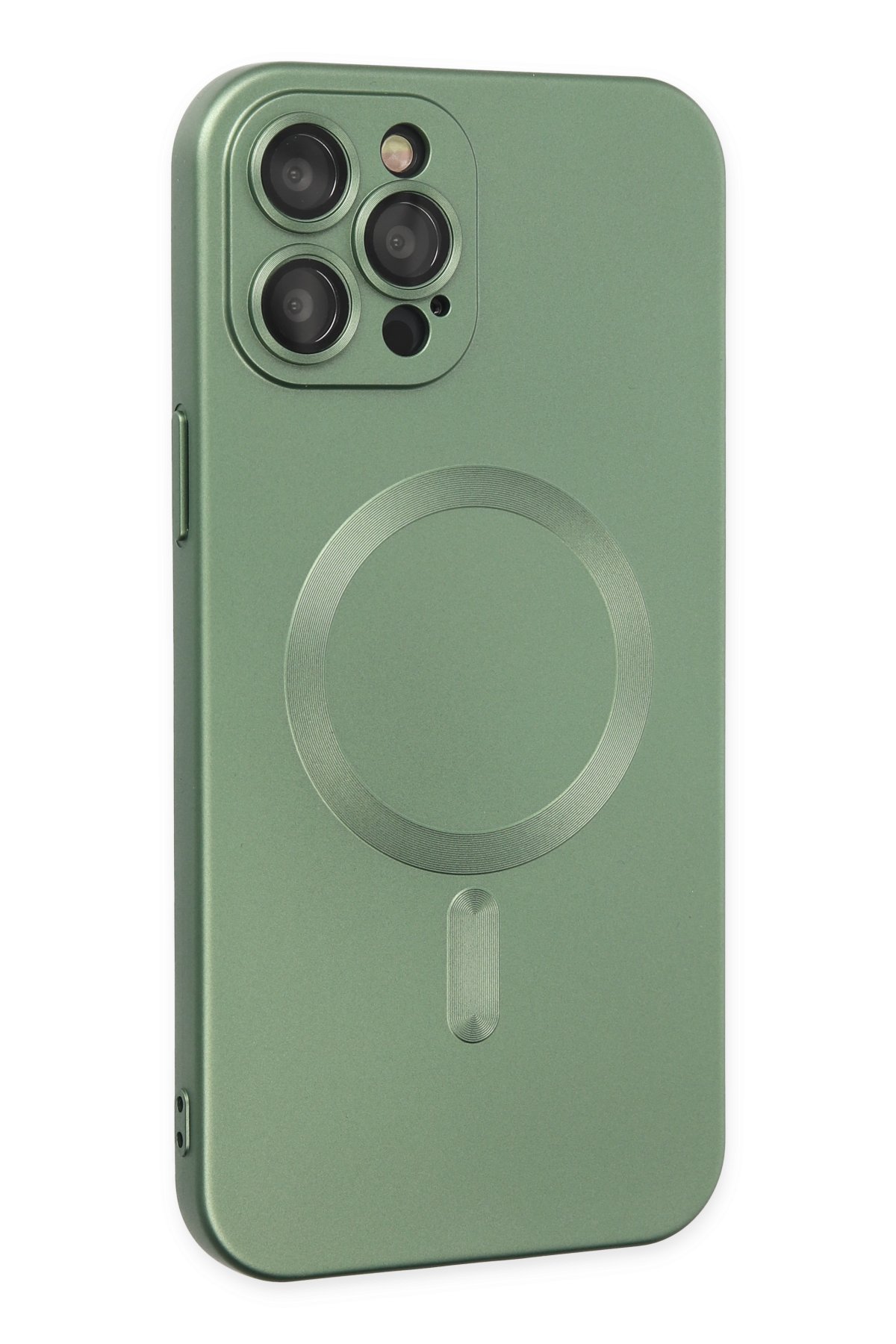 Newface iPhone 12 Pro Max Kılıf Sofya Yüzüklü Silikon Kapak - Gold