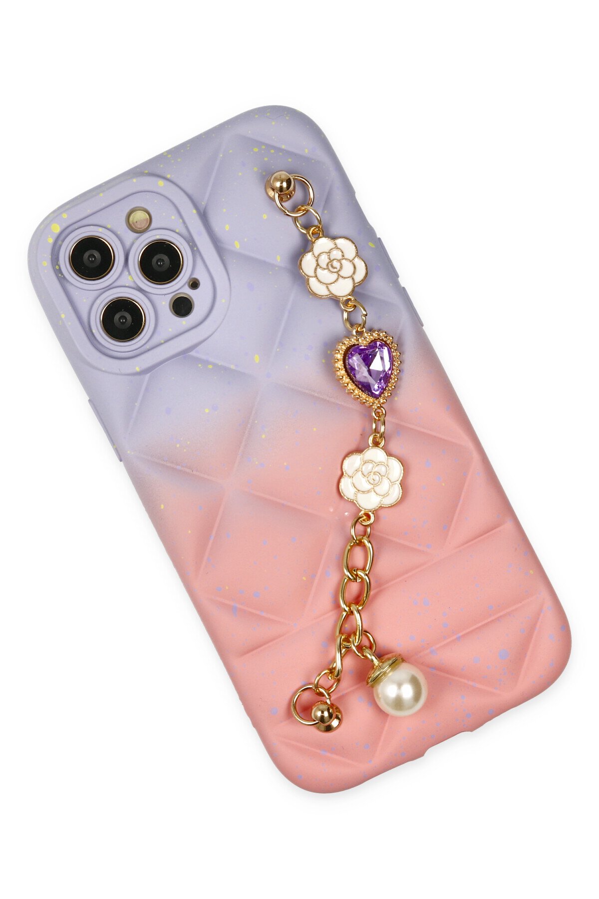 Newface iPhone 12 Pro Max Kılıf Moda Simli Kapak - Mavi