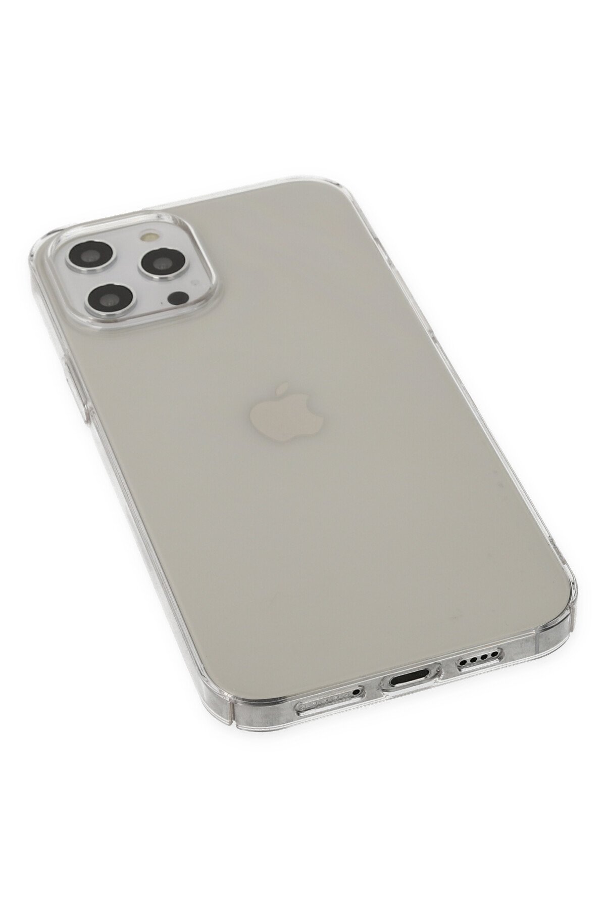 Newface iPhone 12 Pro Max Kılıf Nano içi Kadife Silikon - Siyah