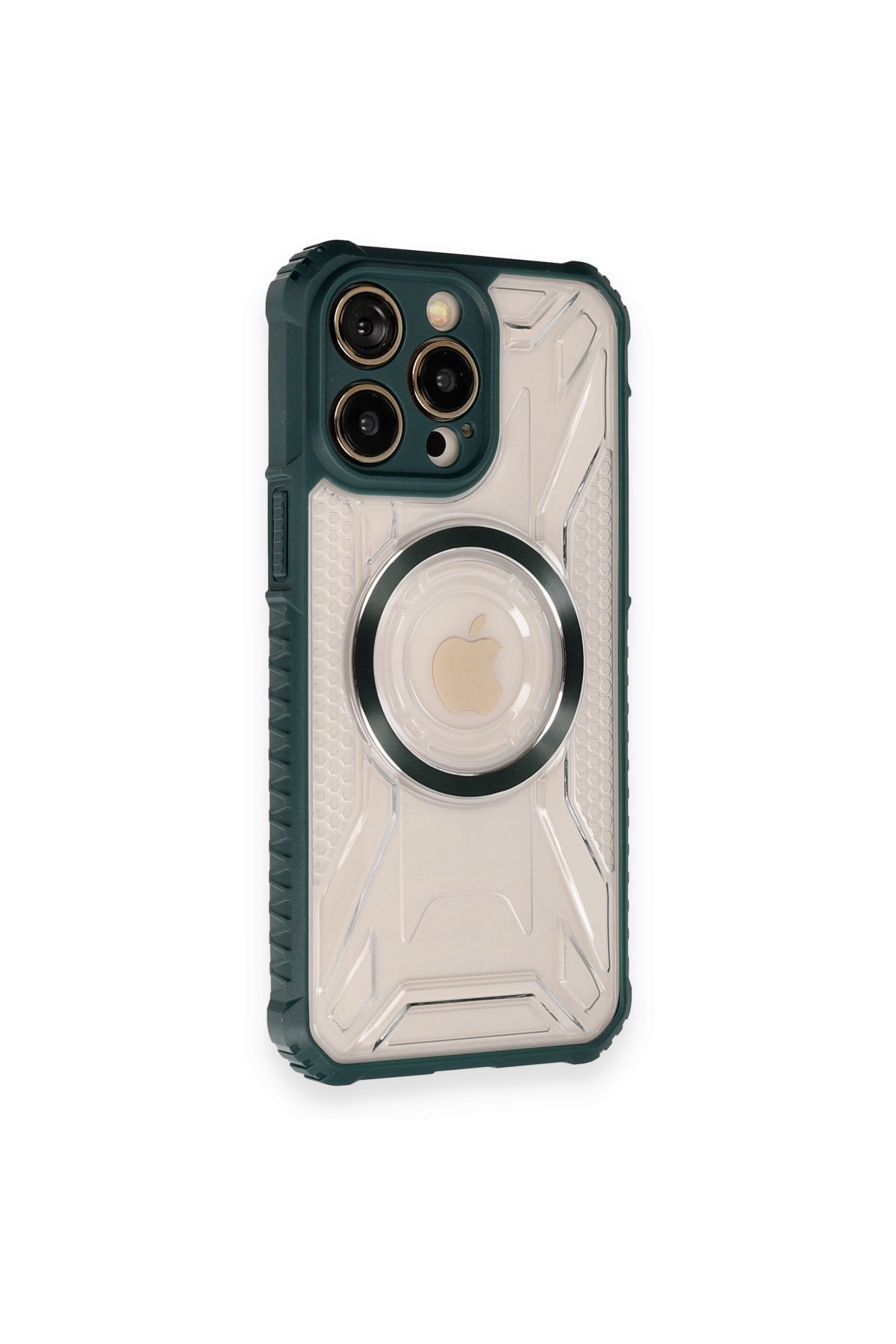 Newface iPhone 12 Pro Max Kılıf Razer Lensli Silikon - Açık Mavi