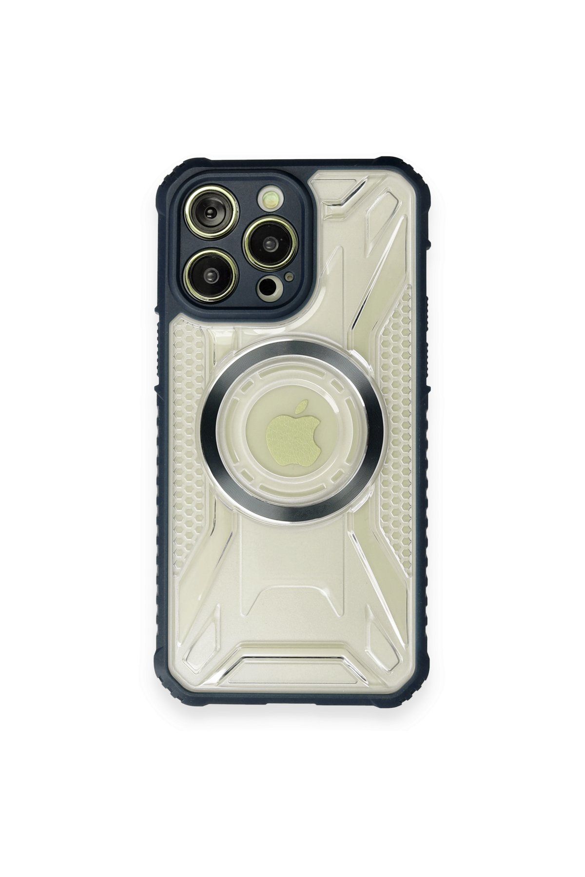Newface iPhone 12 Pro Max Kılıf Platin Kamera Koruma Silikon - Yeşil