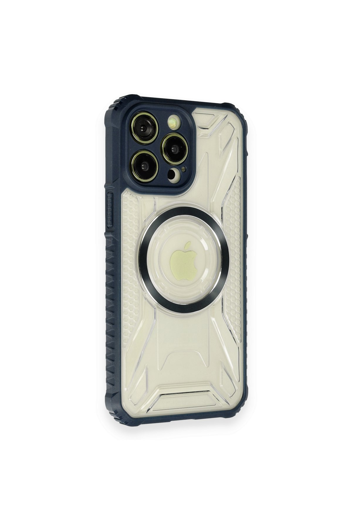 Newface iPhone 12 Pro Max Kılıf Platin Kamera Koruma Silikon - Yeşil