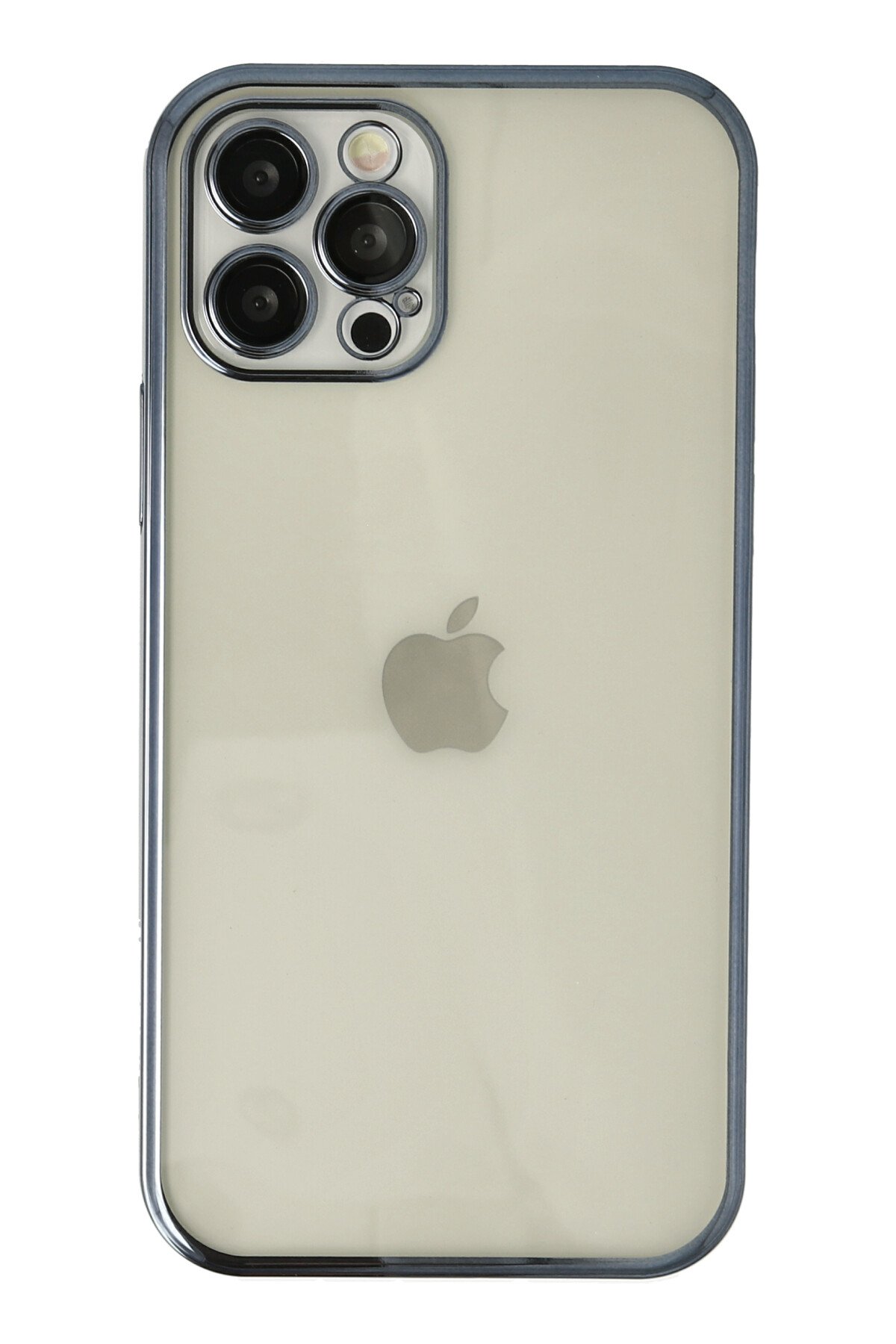 Newface iPhone 12 Pro Max Kılıf Glass Kapak - Lacivert