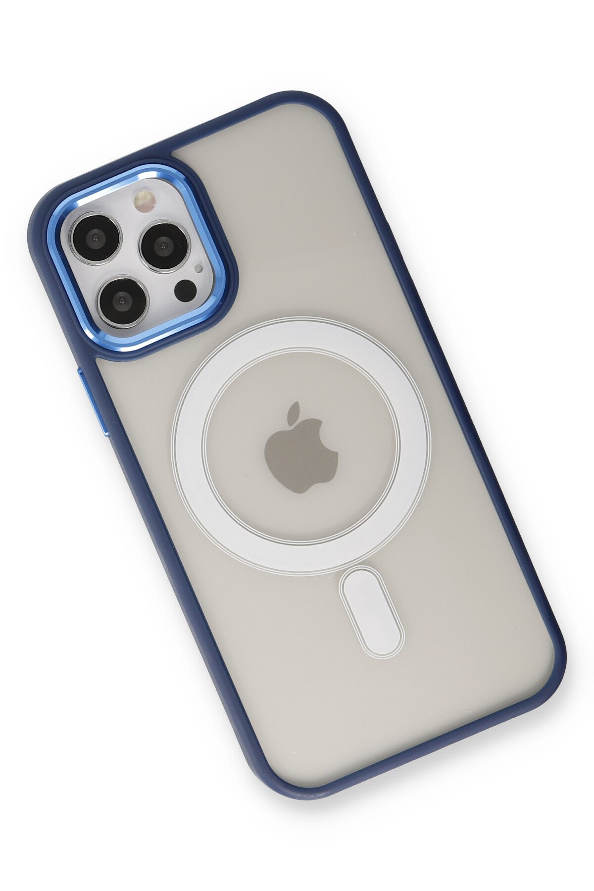 Newface iPhone 12 Pro Max Kılıf Elit Yüzüklü Kapak - Lacivert