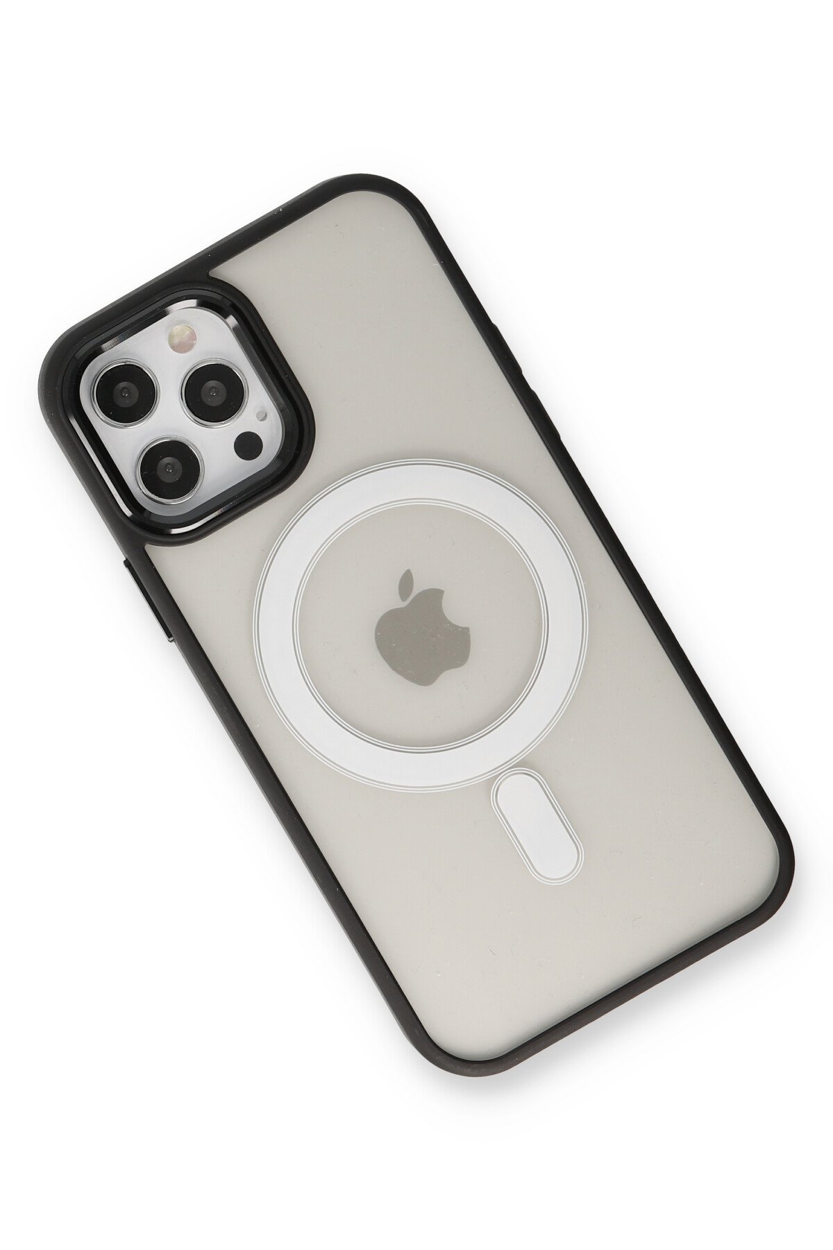 Newface iPhone 12 Pro Max Kılıf Mekanik Magsafe Kapak - Füme - 3