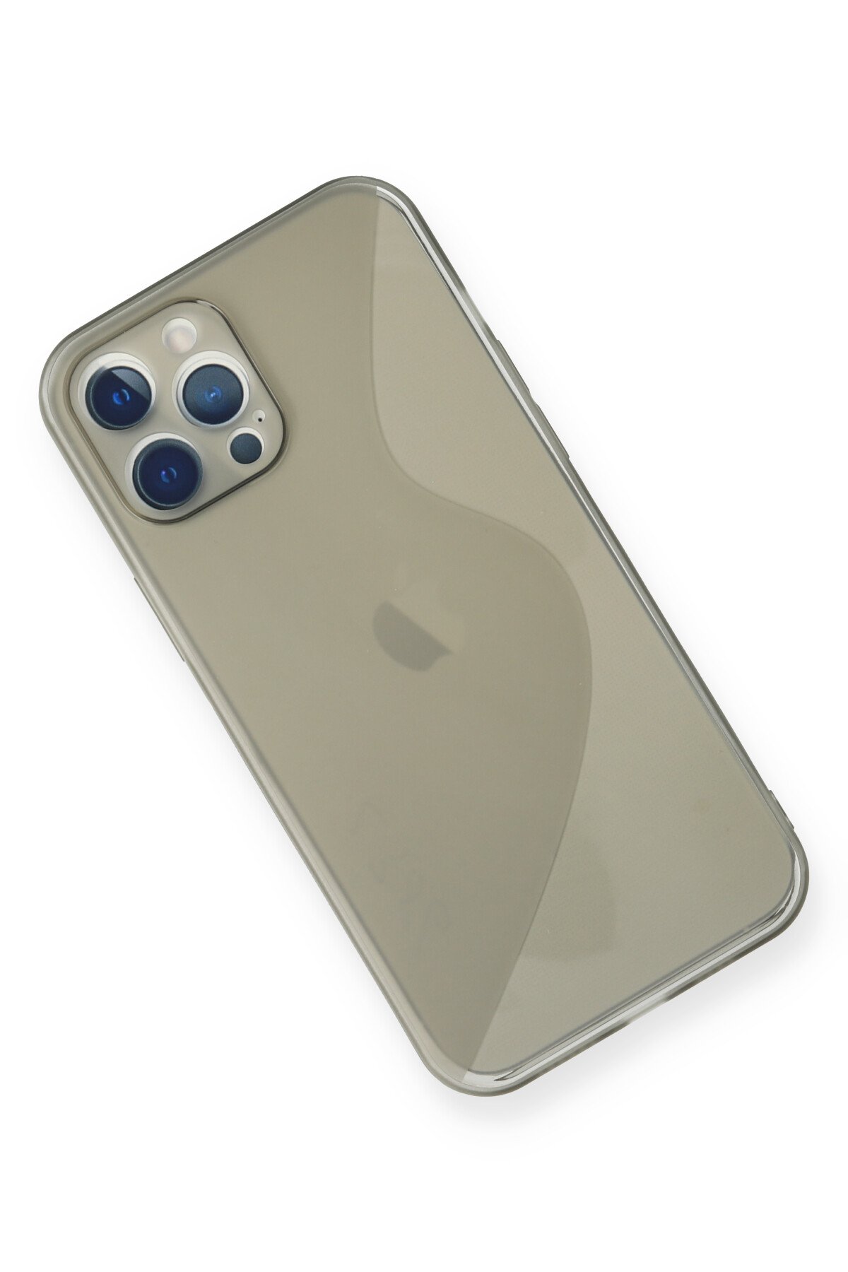 Newface iPhone 12 Pro Max Kılıf Ebruli Lansman Silikon - Kırmızı-Mor