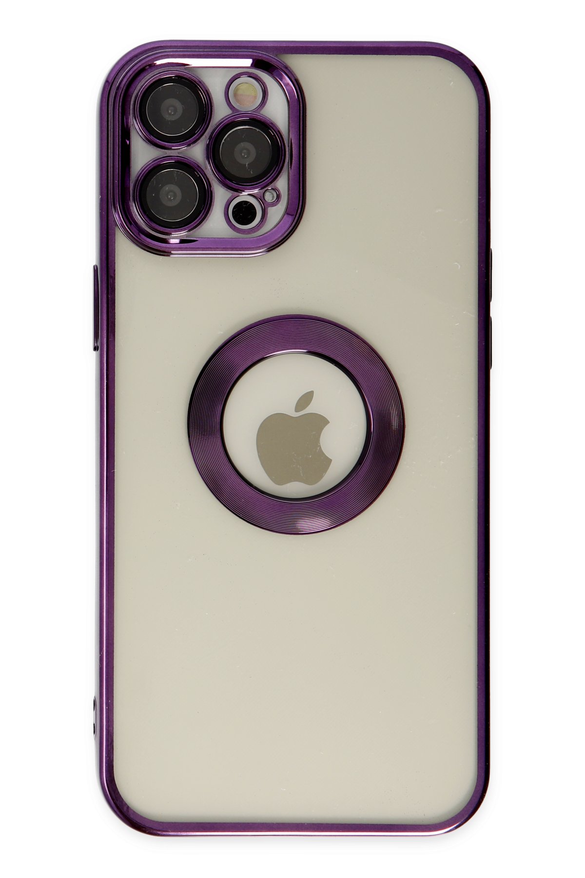 Newface iPhone 12 Pro Max Kılıf Kelvin Kartvizitli Silikon - Lila