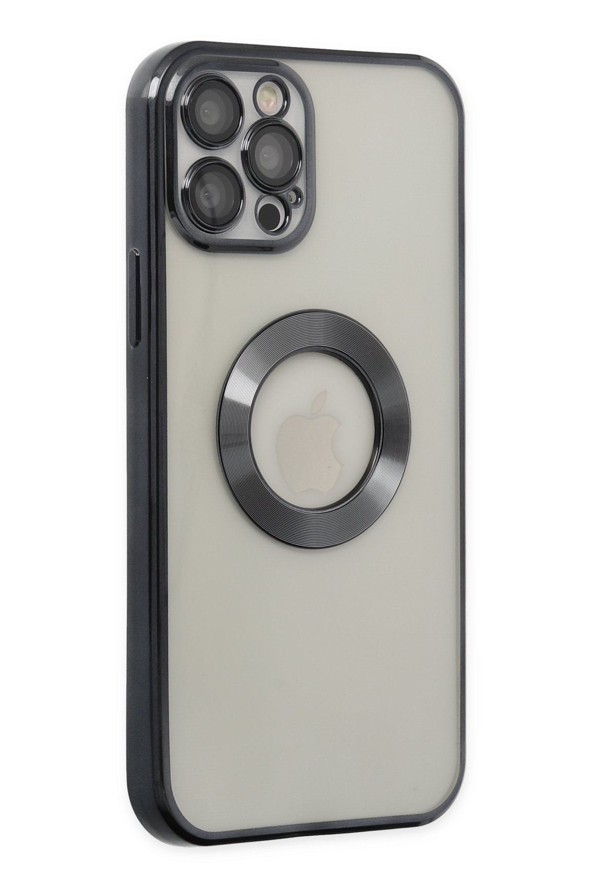 Newface iPhone 12 Pro Max Kılıf Jack Magneticsafe Lens Silikon - Siyah