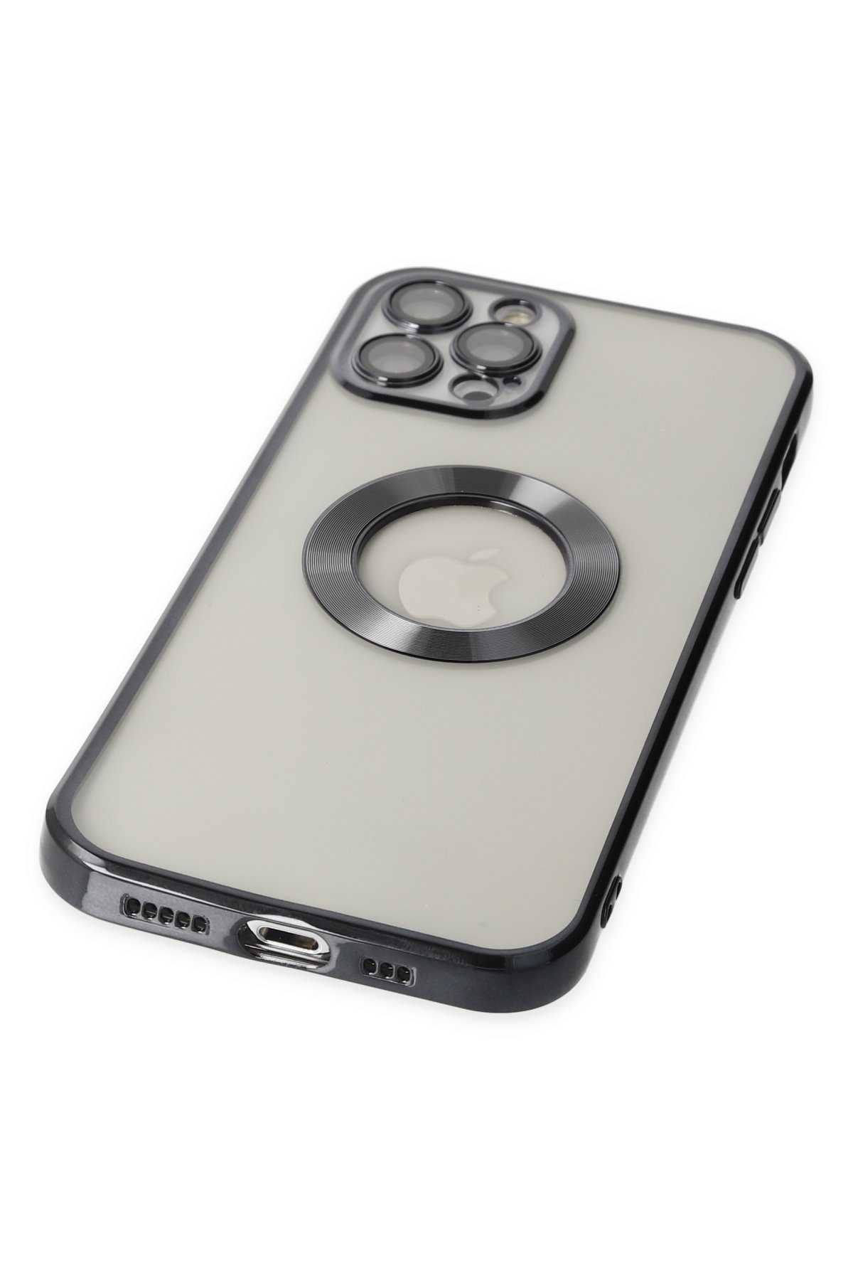 Newface iPhone 12 Pro Max Kılıf Jack Magneticsafe Lens Silikon - Siyah