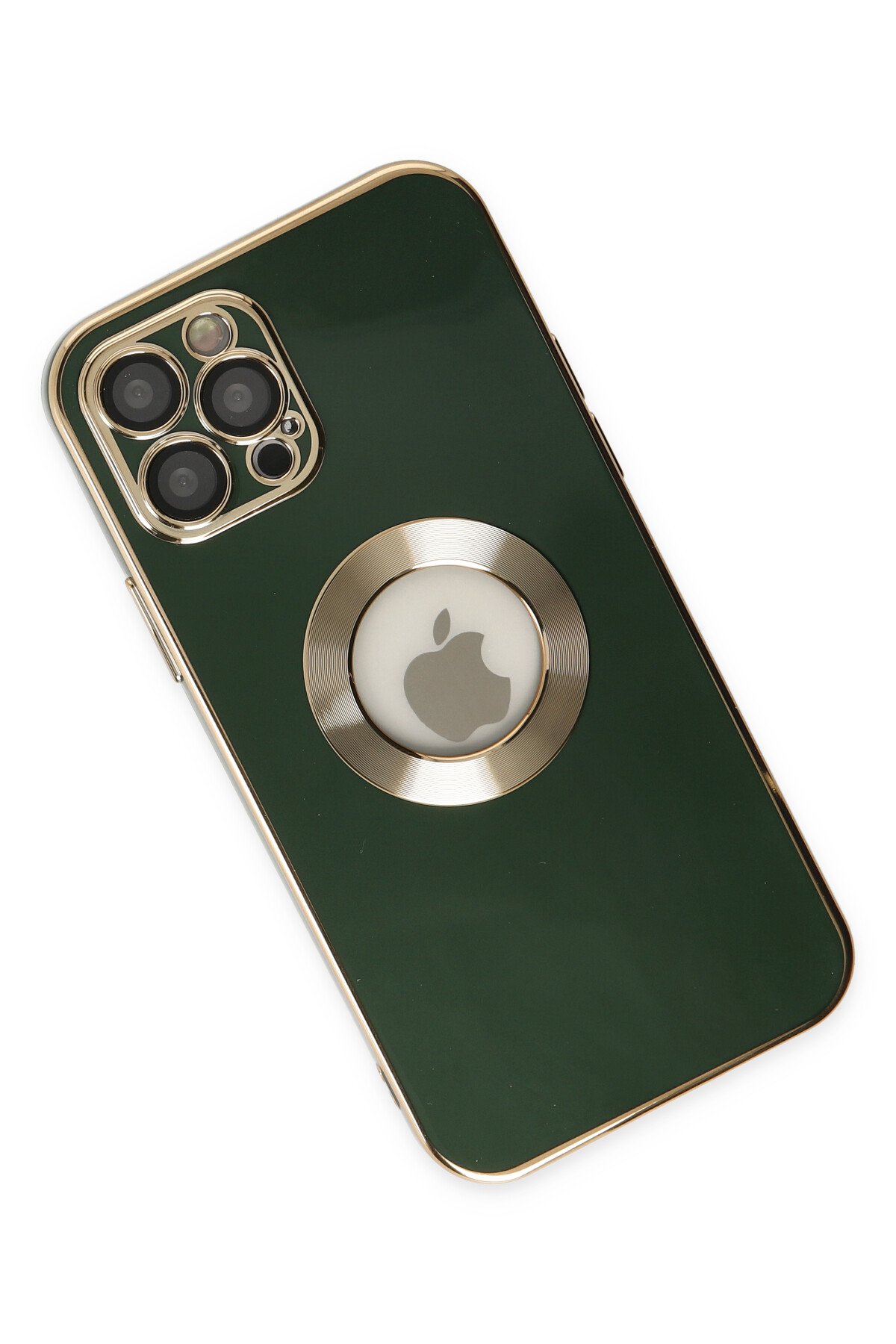 Newface iPhone 12 Pro Max Kılıf Lansman Glass Kapak - Turkuaz