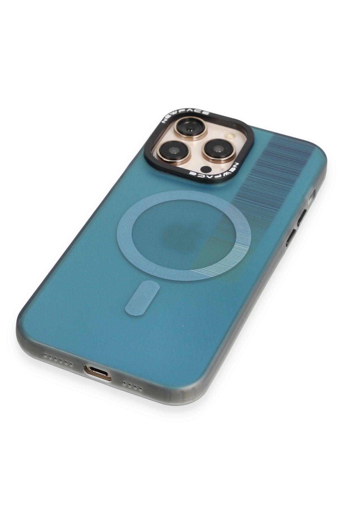 Newface iPhone 12 Pro Max Kılıf Coco Karbon Standlı Kapak - Sarı