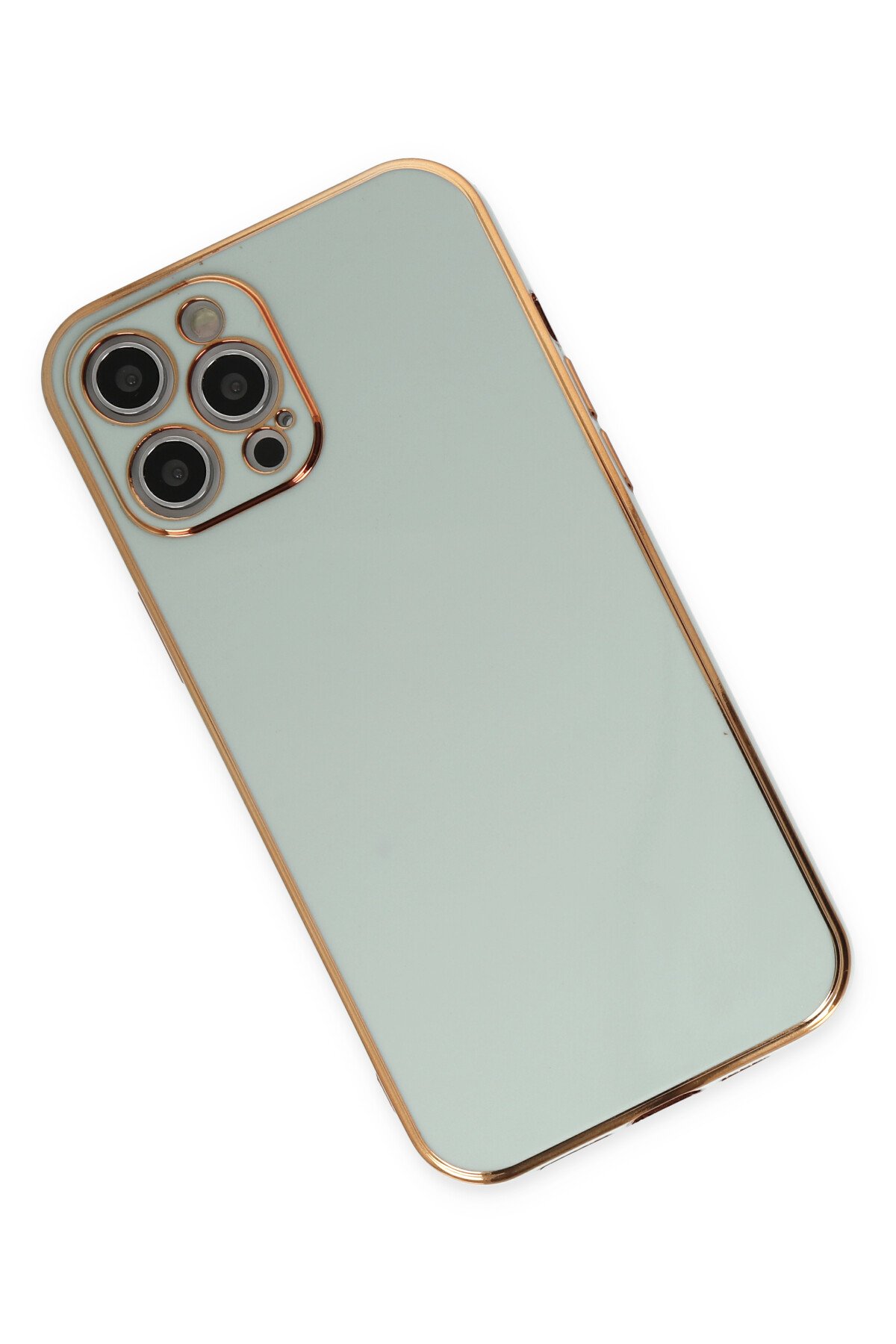 Newface iPhone 12 Pro Max Kılıf Zegna Yüzüklü Silikon Kapak - Rose