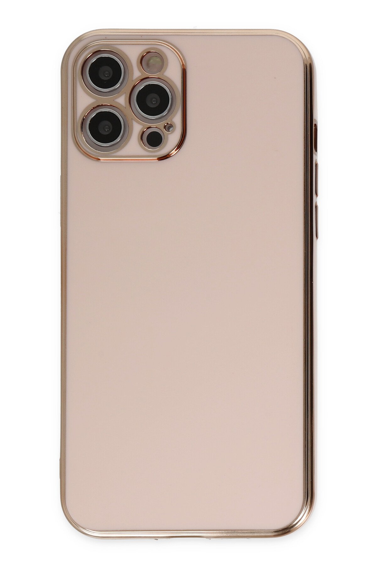Newface iPhone 12 Pro Max Kılıf Jack Magneticsafe Lens Silikon - Gold