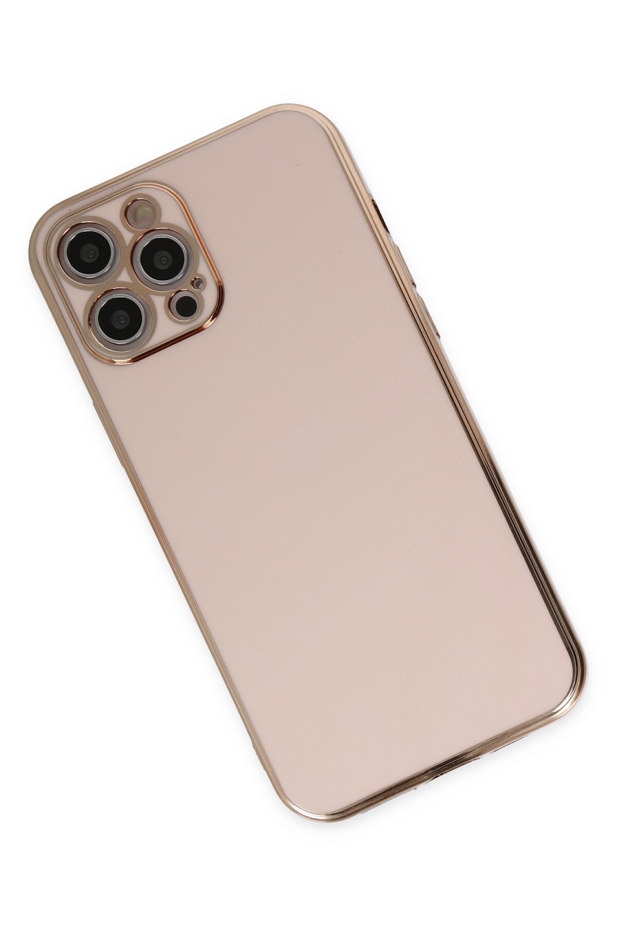 Newface iPhone 12 Pro Max Kılıf Jack Magneticsafe Lens Silikon - Gold