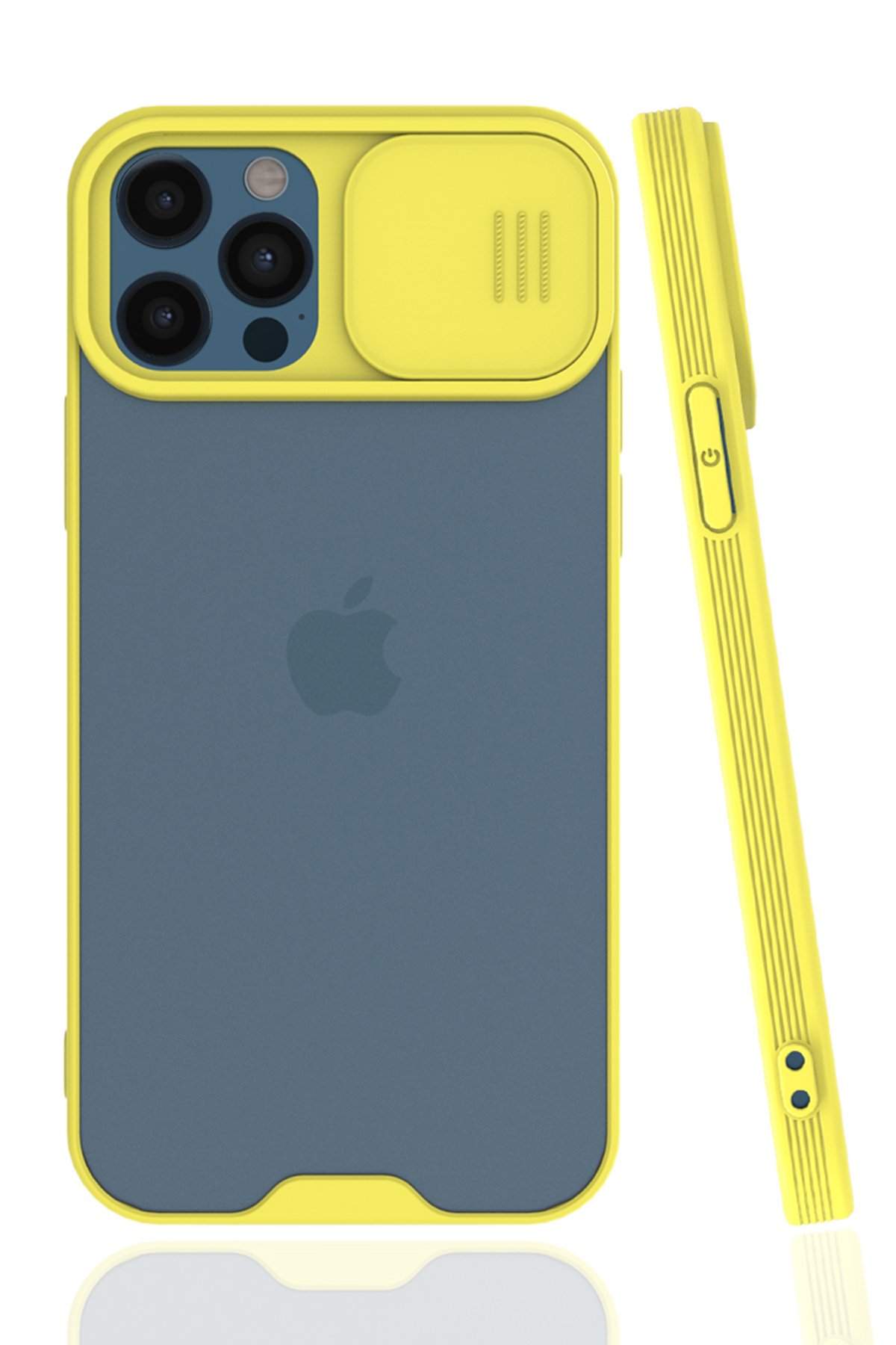 Newface iPhone 12 Pro Kılıf Magneticsafe Lazer Silikon - Gold