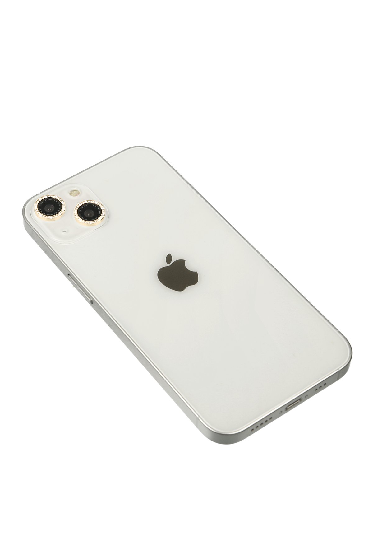 Newface iPhone 13 Mini Renkli Kamera Lens Koruma Cam - Sarı-Mavi