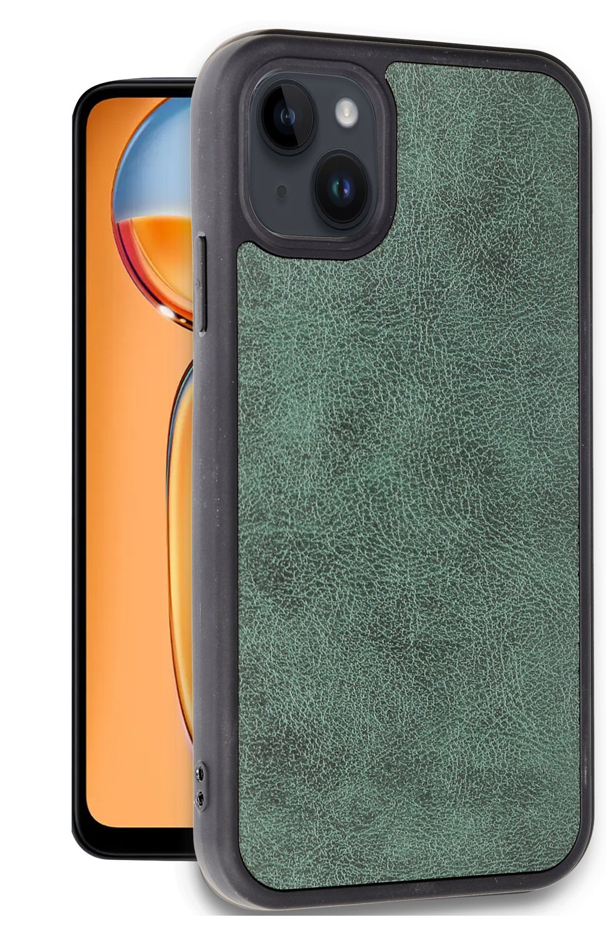 Newface iPhone 13 Kılıf Range Yüzüklü Silikon - Siyah-Kırmızı