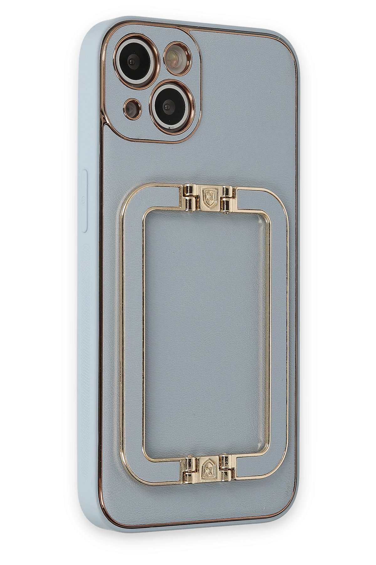 Newface iPhone 13 Kılıf Coco Deri Standlı Kapak - Beyaz