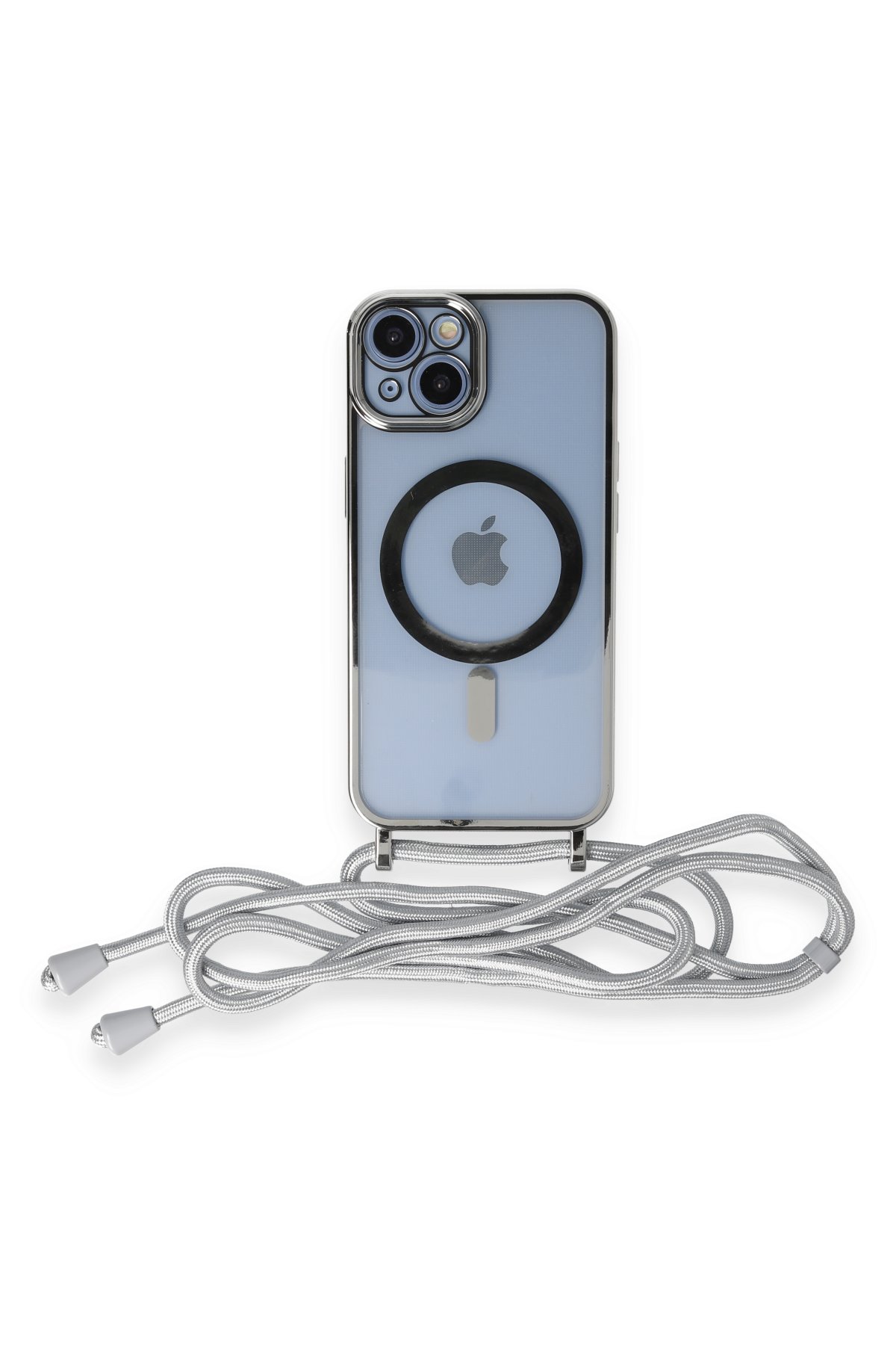 Newface iPhone 13 Kılıf Palm Buzlu Kamera Sürgülü Silikon - Siyah