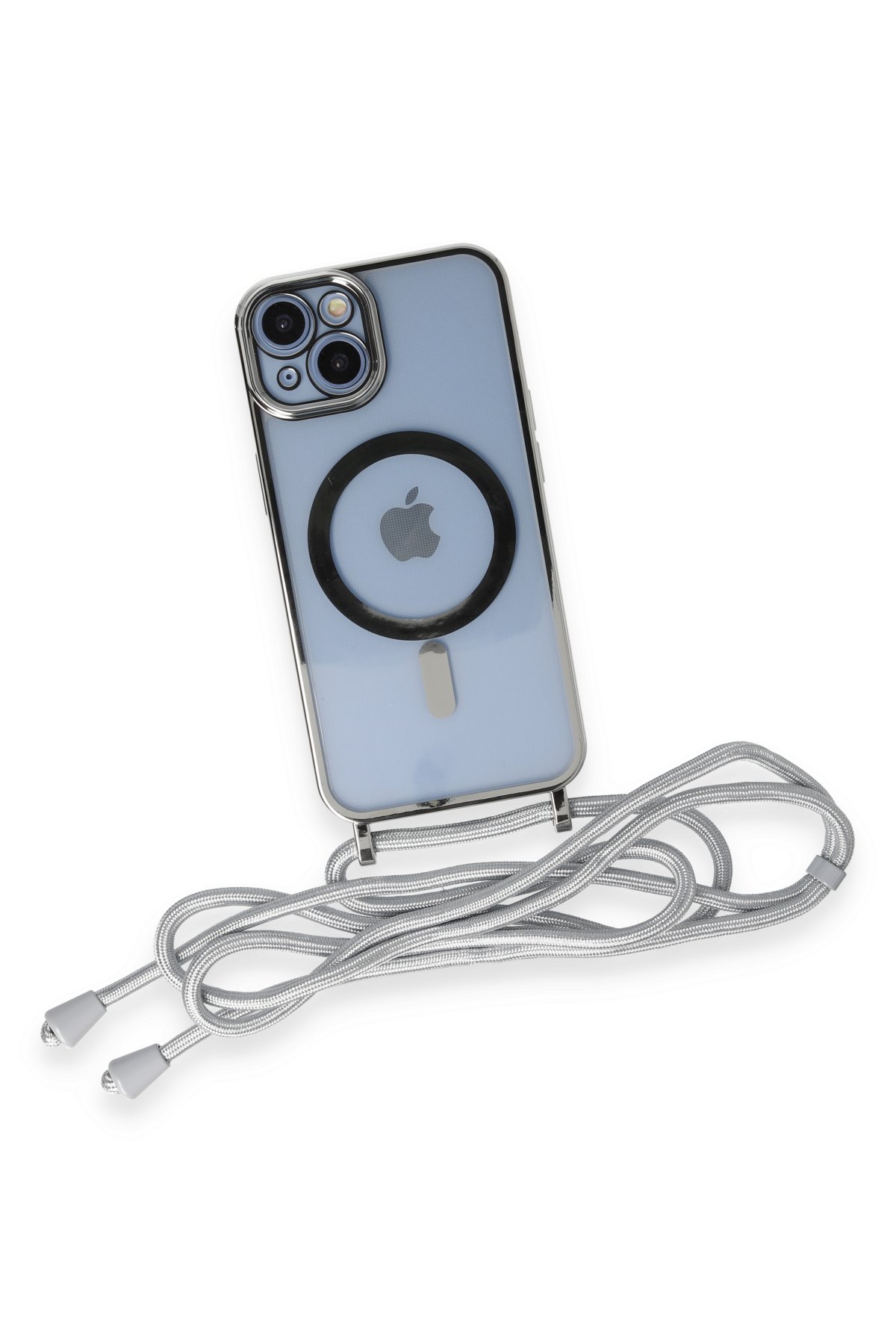 Newface iPhone 13 Kılıf Palm Buzlu Kamera Sürgülü Silikon - Siyah