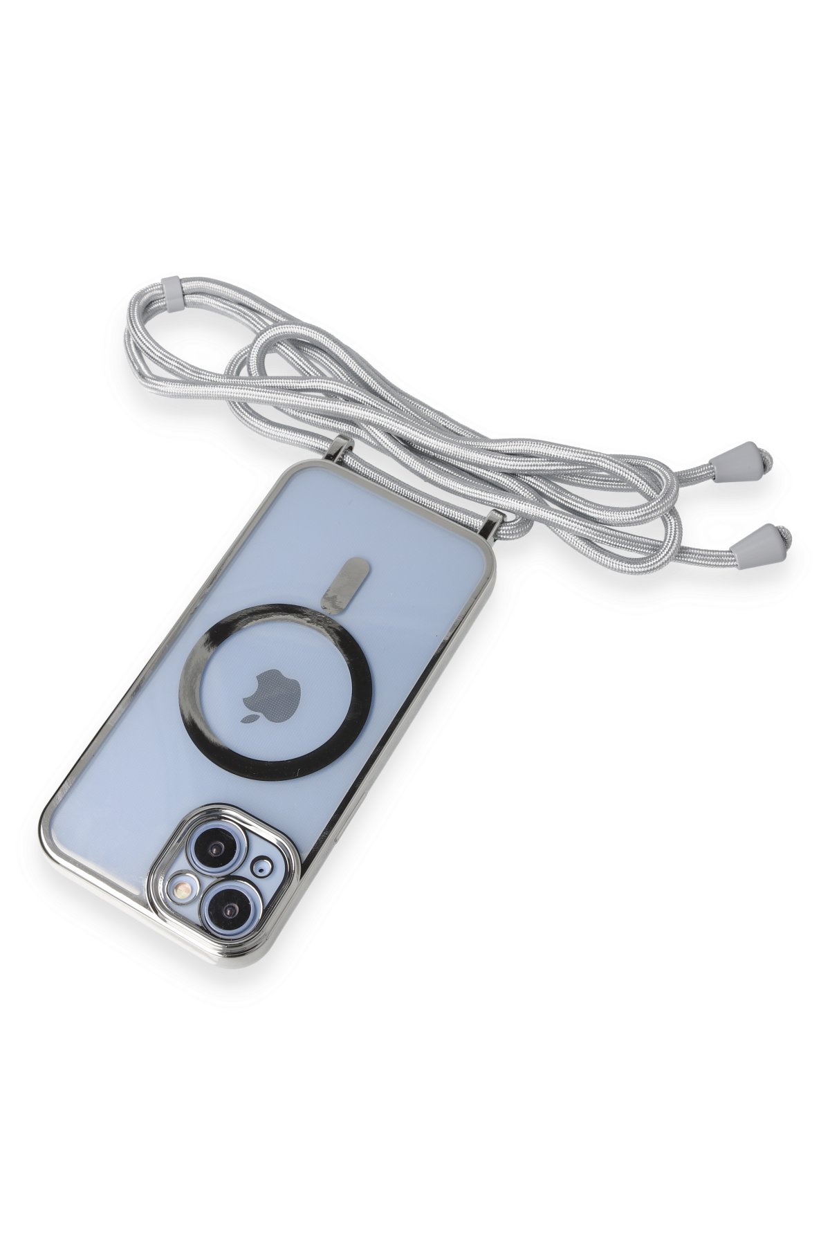 Newface iPhone 13 Kılıf Palm Buzlu Kamera Sürgülü Silikon - Siyah