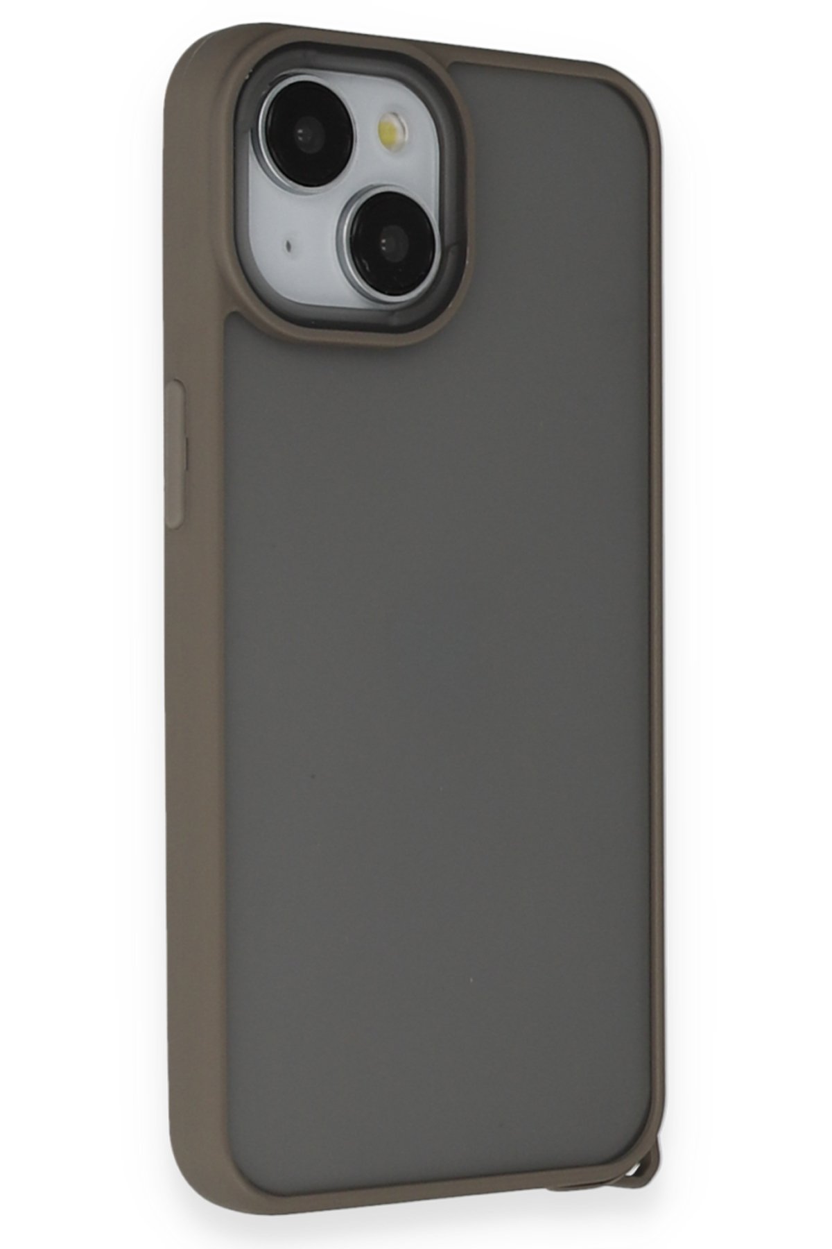 Newface iPhone 13 Kılıf Simli Yüzüklü Silikon - Siyah