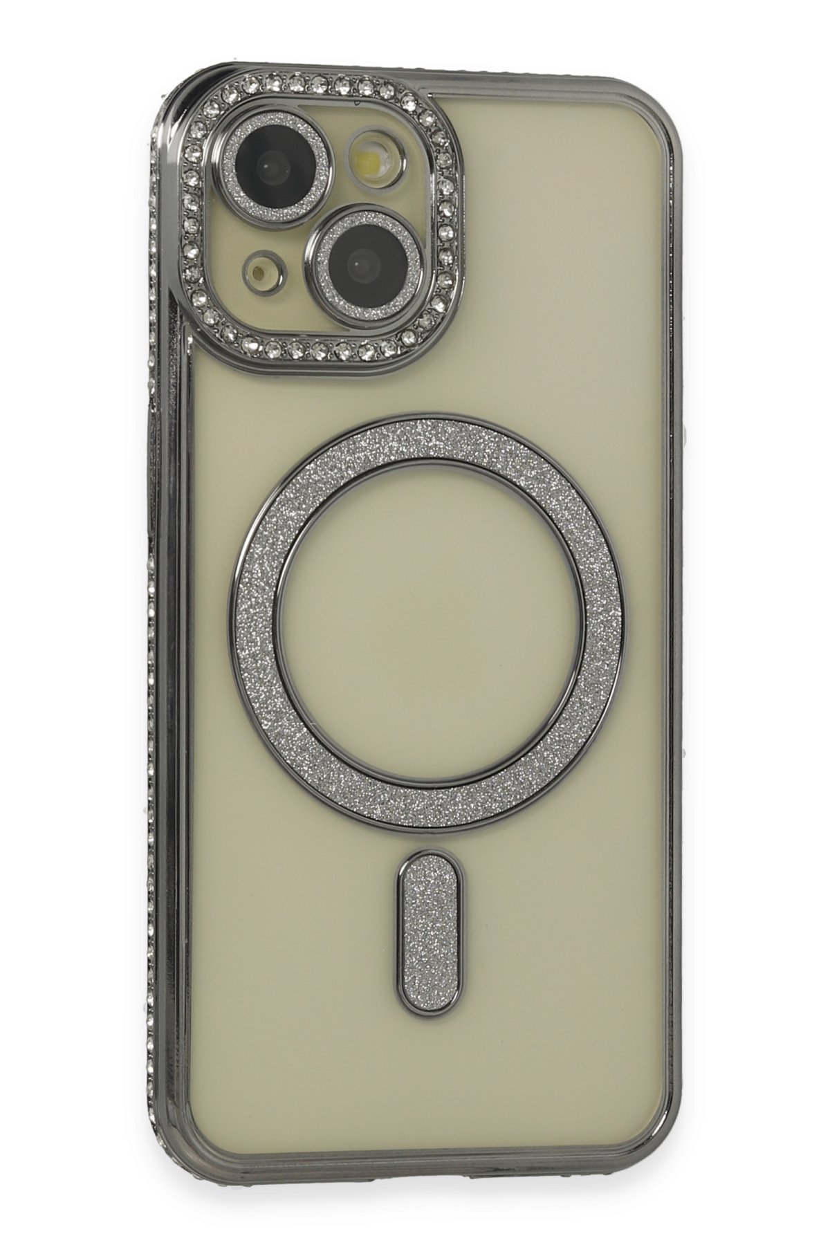 Newface iPhone 13 Kılıf Pars Lens Yüzüklü Silikon - Gold