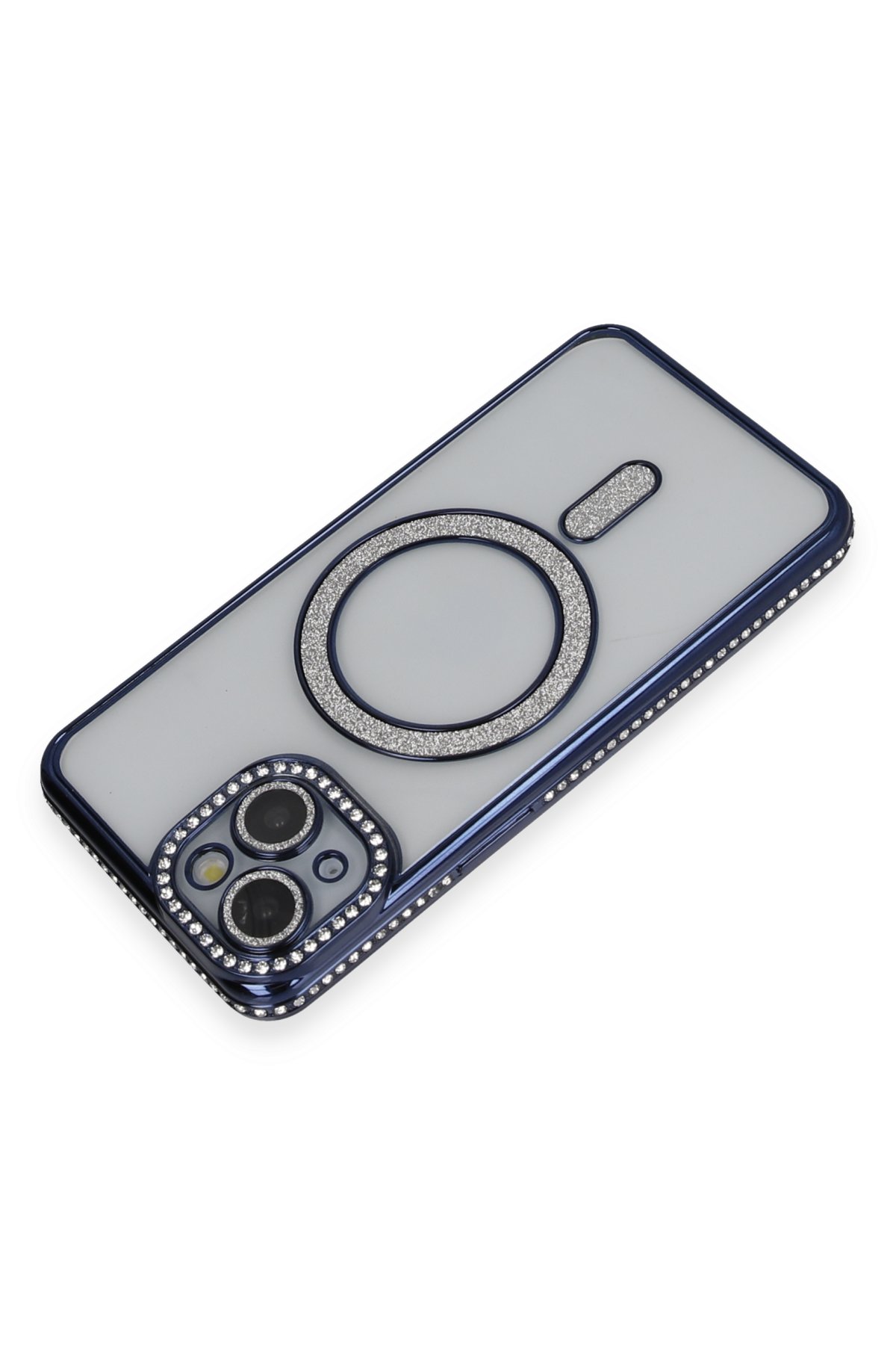 Newface iPhone 13 Kılıf Diamond Magsafe Kapak - Lacivert