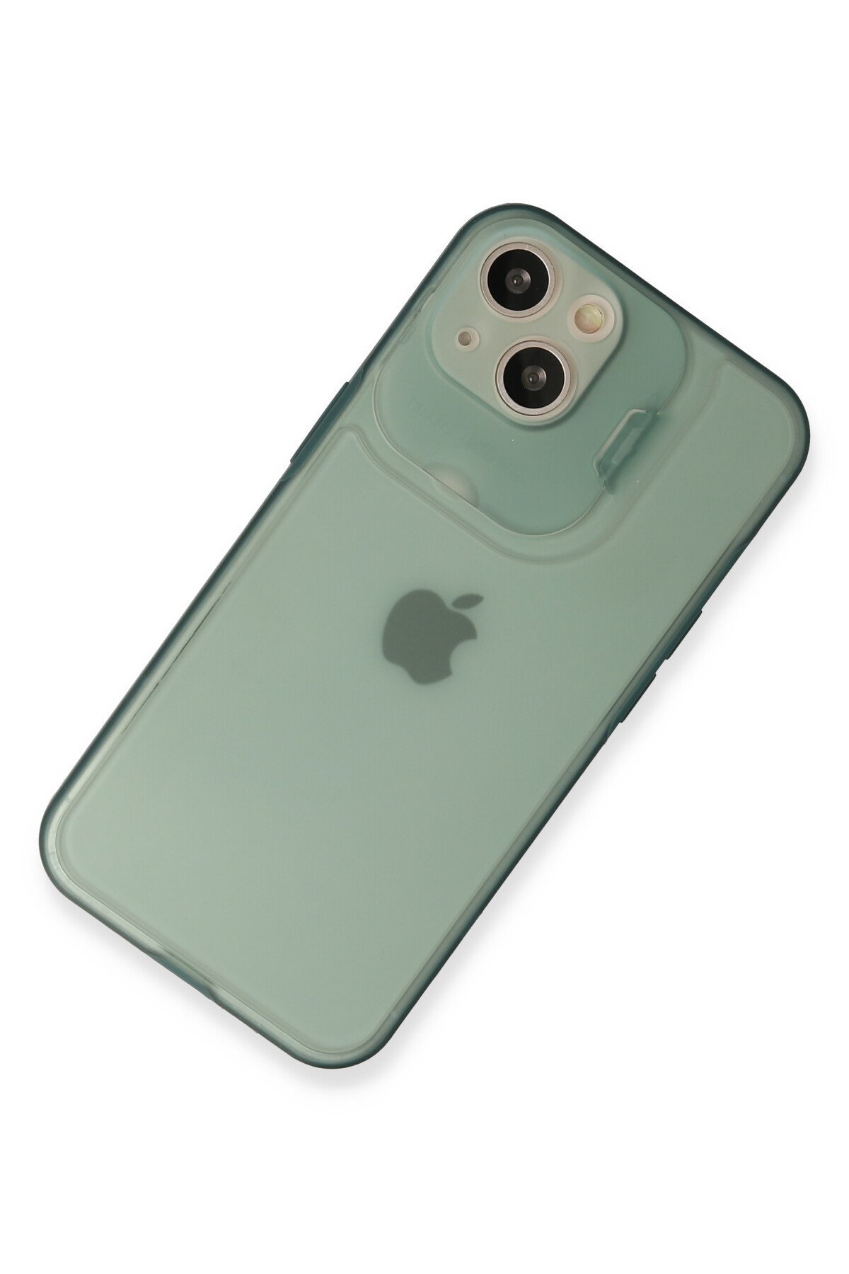 Newface iPhone 13 Kılıf Palm Buzlu Kamera Sürgülü Silikon - Kırmızı