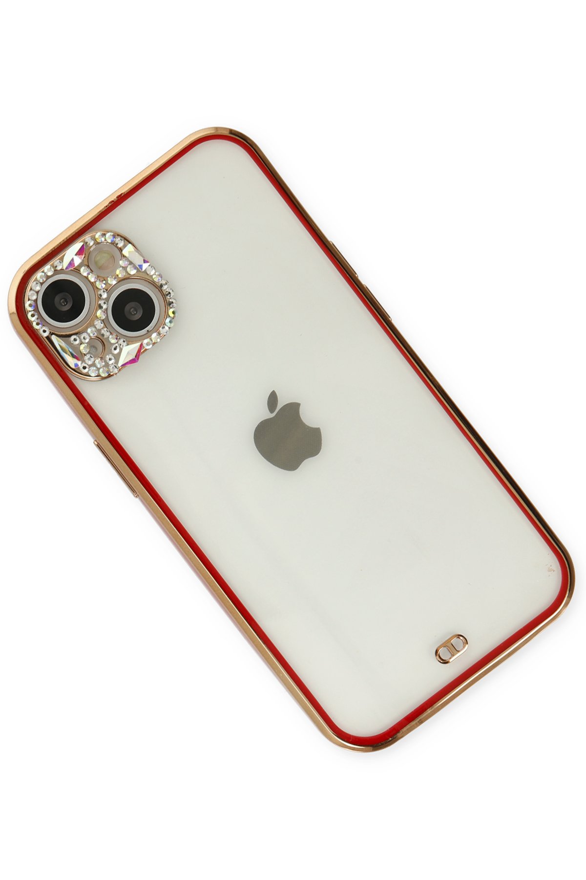 Newface iPhone 13 Kılıf Pars Lens Yüzüklü Silikon - Kırmızı