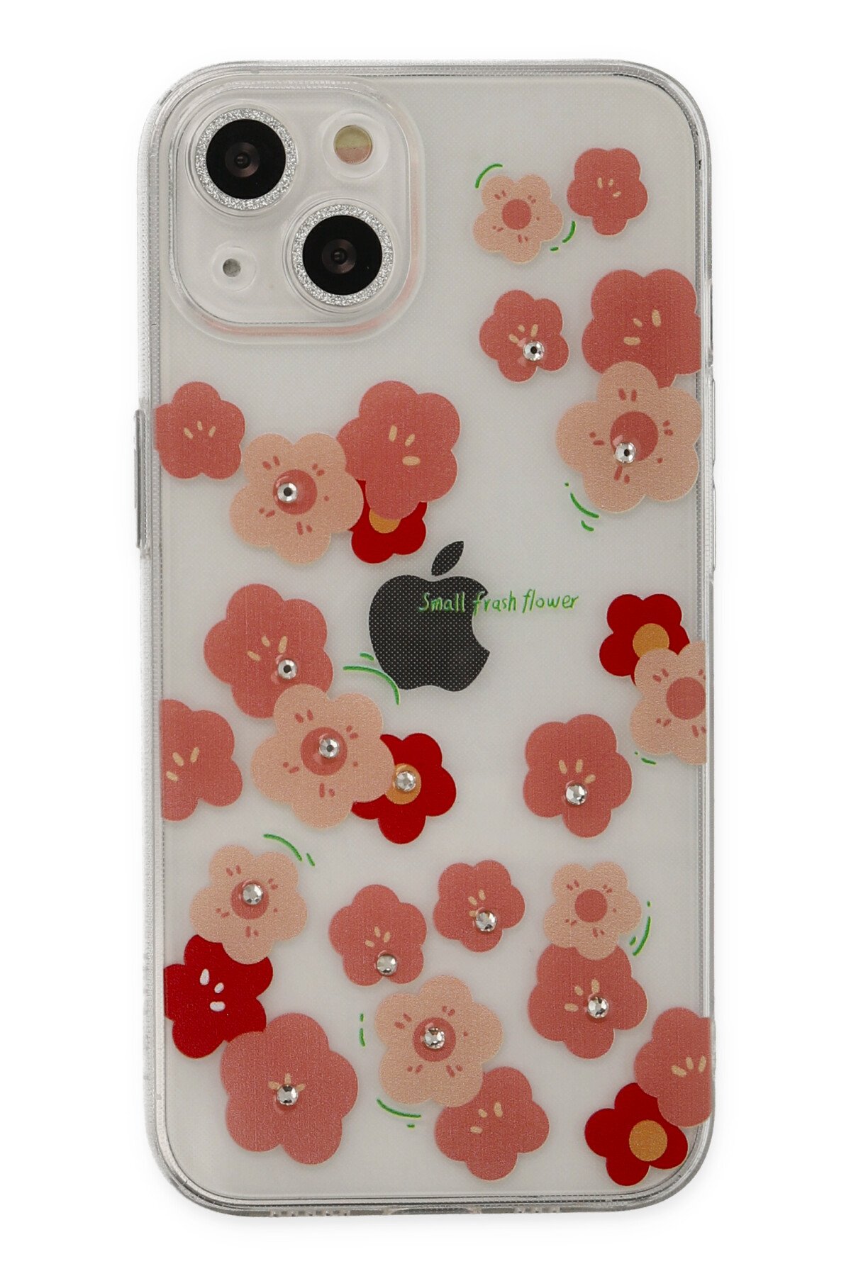 Newface iPhone 13 Kılıf Sofya Yüzüklü Silikon Kapak - Gold