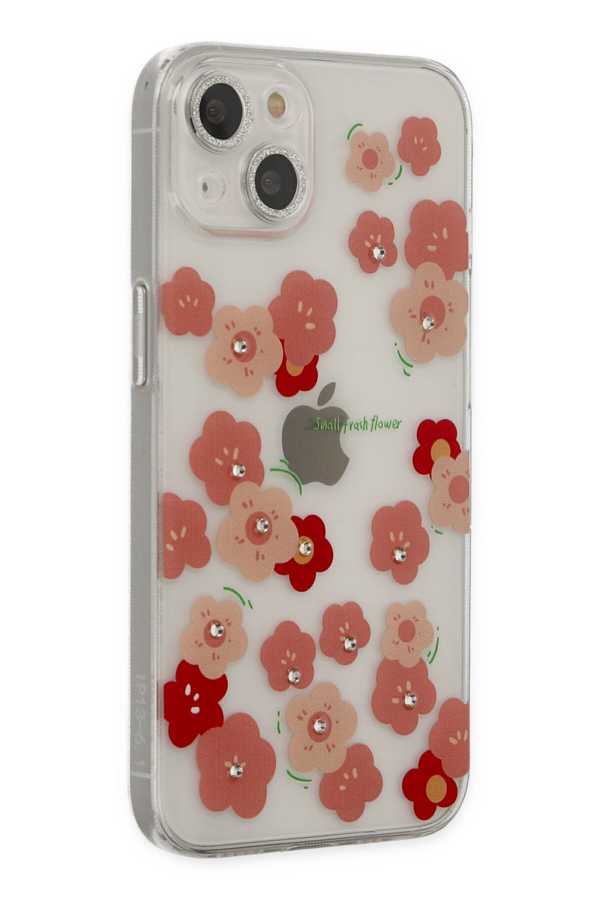Newface iPhone 13 Kılıf Sofya Yüzüklü Silikon Kapak - Gold
